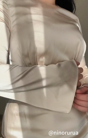 A-line Round Neck Long Sleeve Evening Maxi Dress