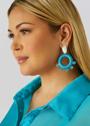 Beaded Wrapped Earrings