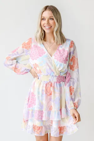 Bouquet Of Blooms Floral Mini Dress