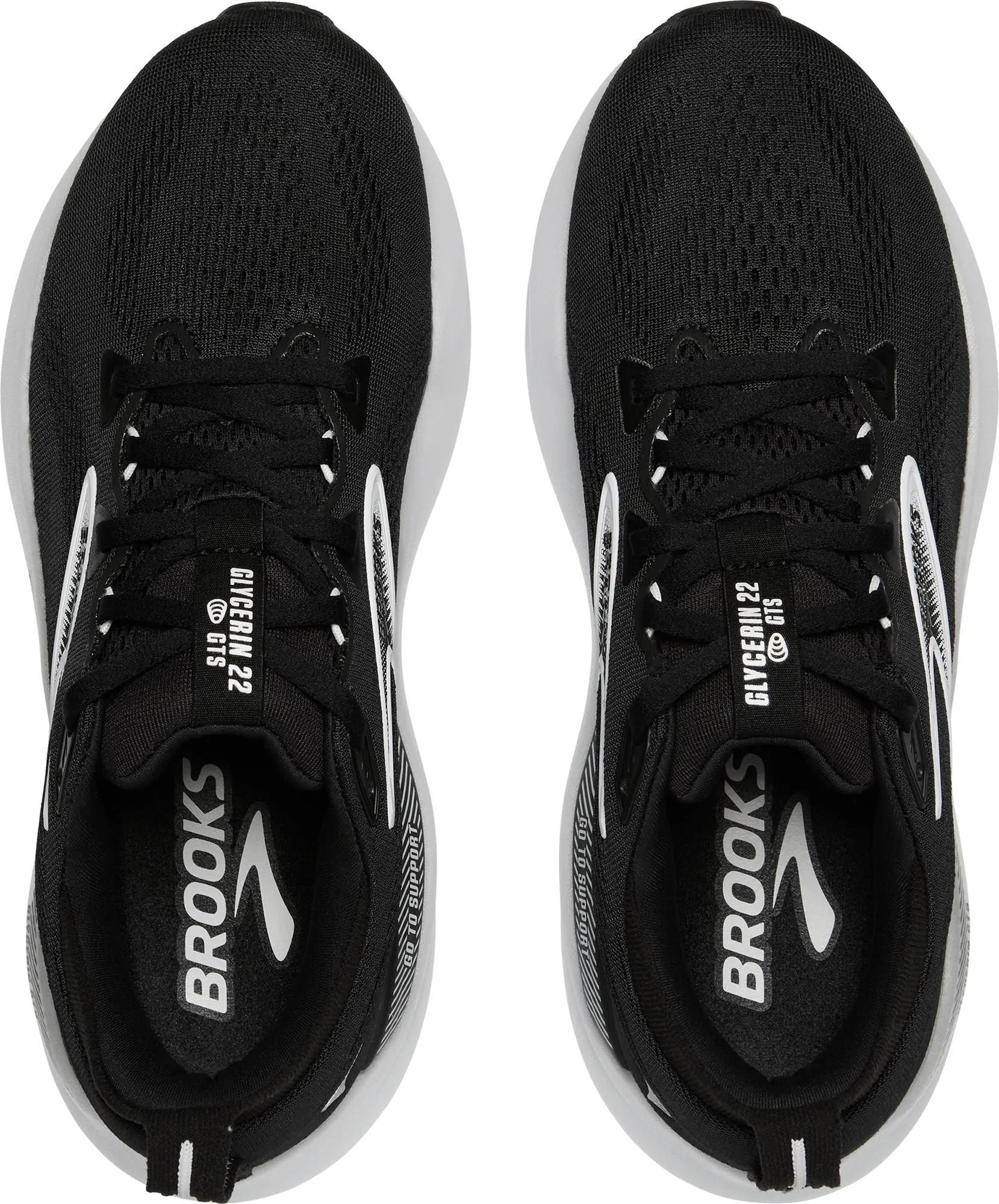 Brooks Glycerin GTS 22 WIDE FIT Womens Running Shoes - Black