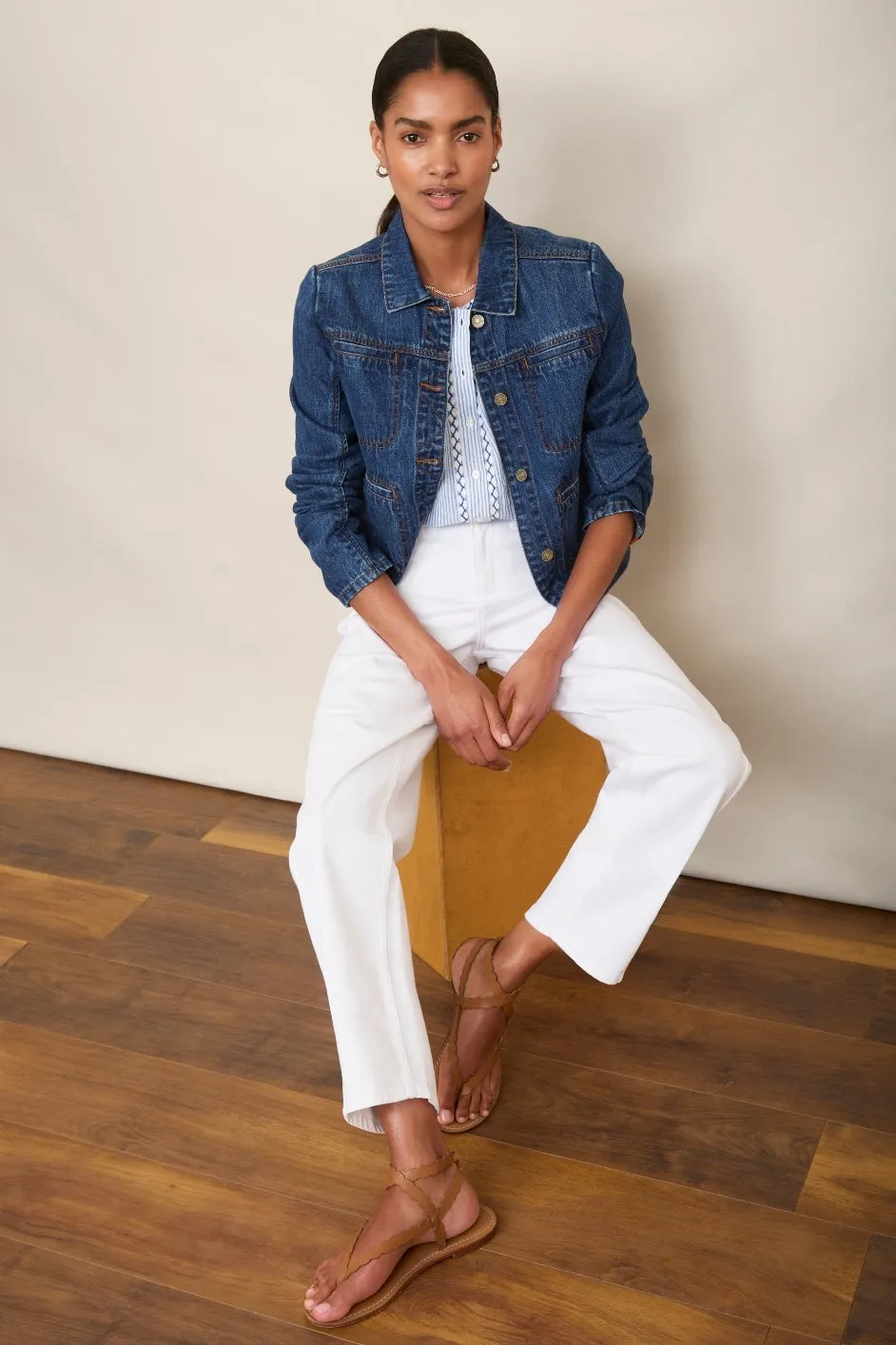 Cassia Barrel Jean - White