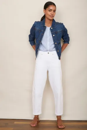 Cassia Barrel Jean - White