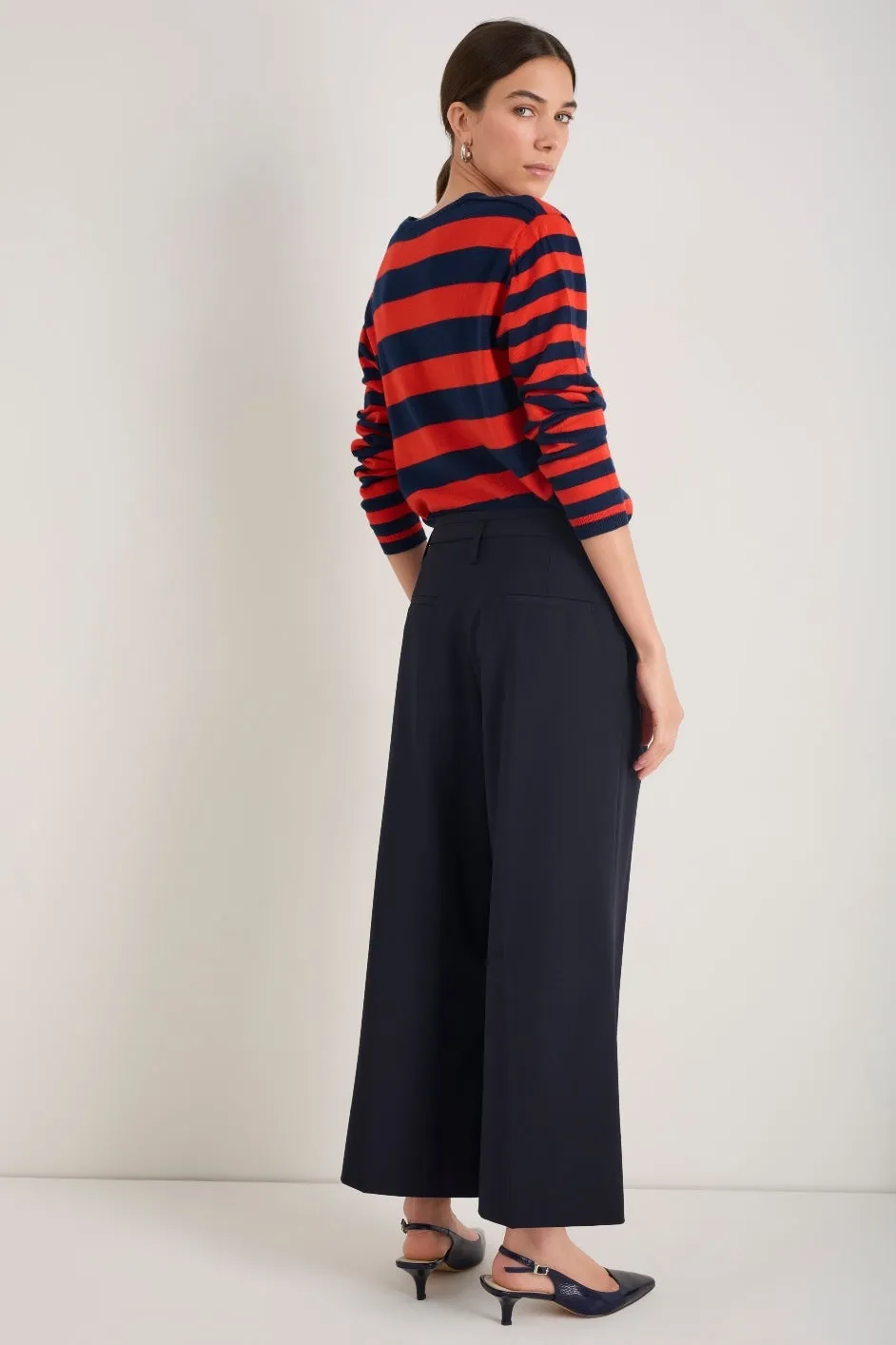 Cath x WYSE Audrey Crop Pleat Trouser - Midnight