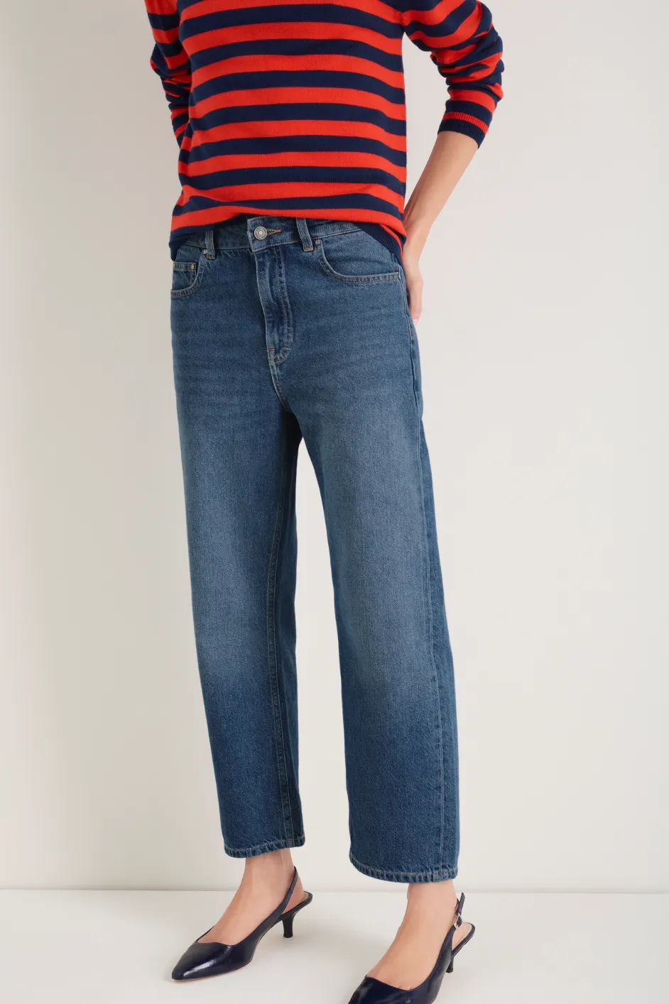 Cath X WYSE Loafer Jean - Mid Wash