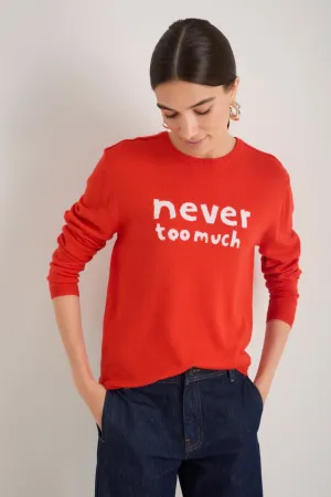 Cath X WYSE Slogan Jumper - Tomato Red