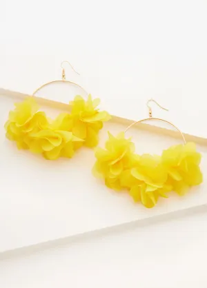 Chiffon Flower Earrings