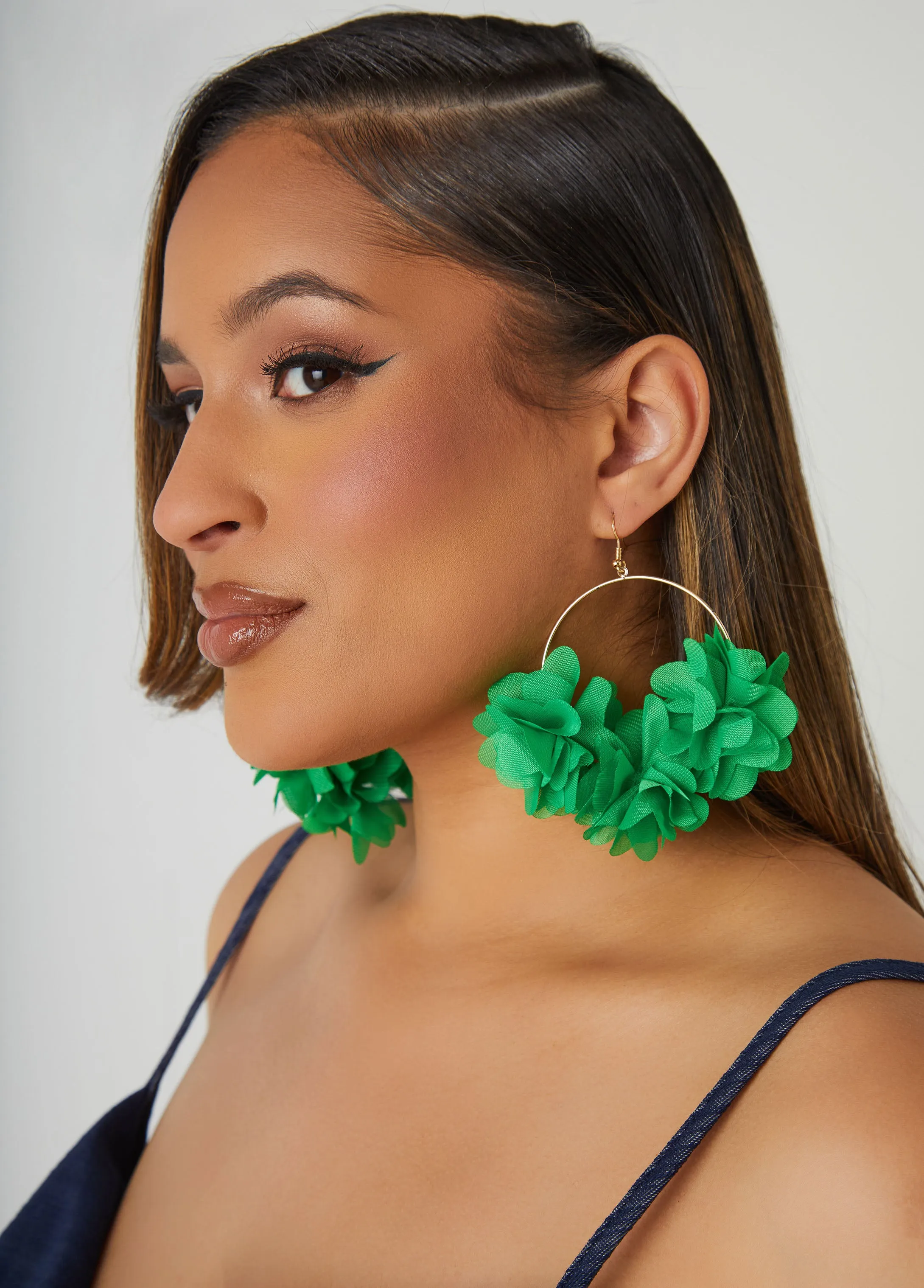 Chiffon Flower Petal Earrings