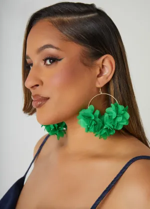 Chiffon Flower Petal Earrings