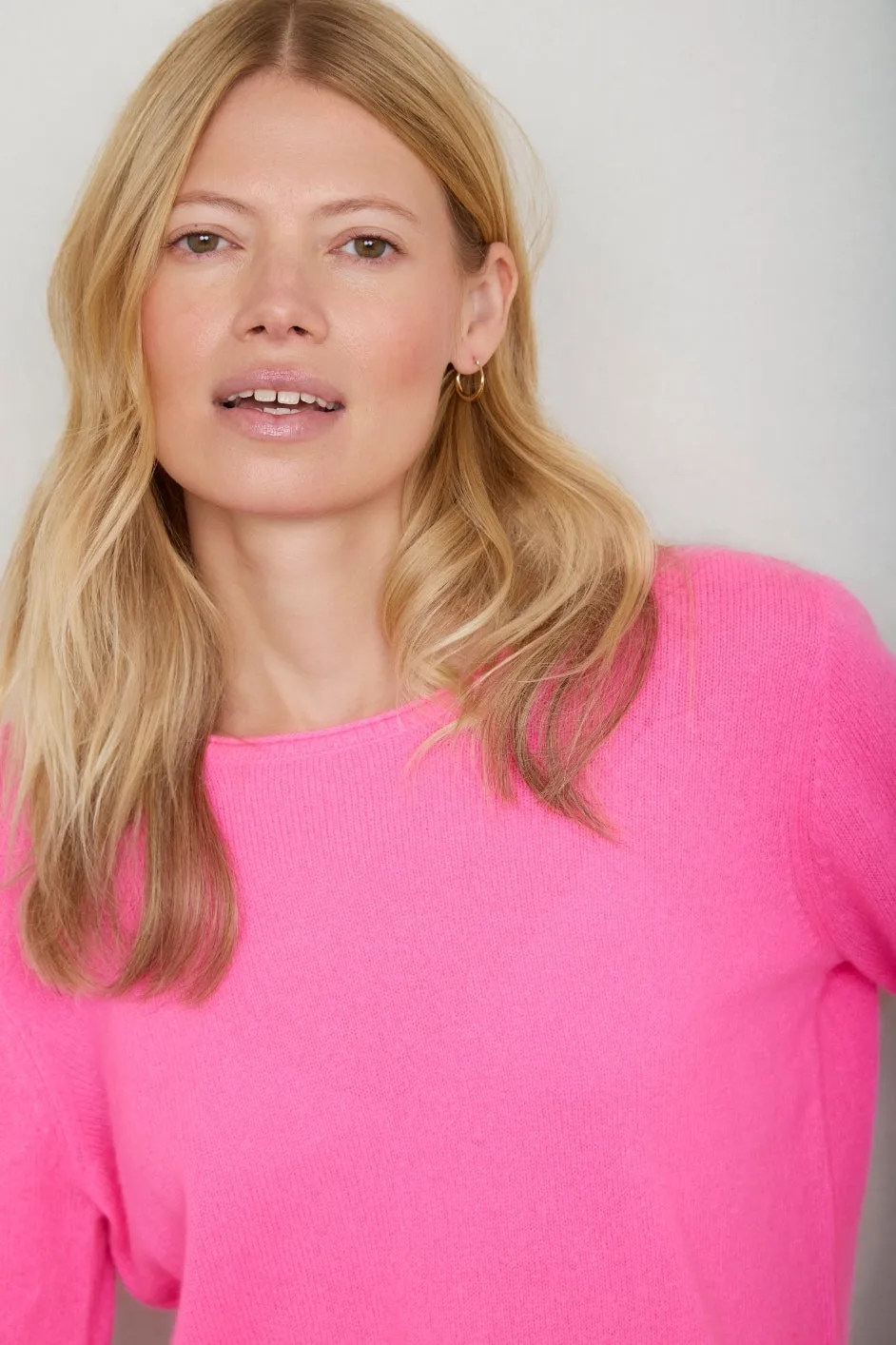 Chrissie Cashmere Jumper - Soft Neon Pink