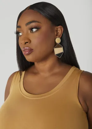 Colorblock Wood Earrings