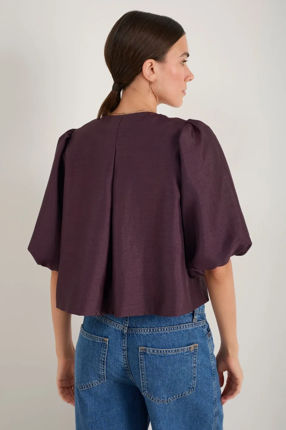Coral Top - Deep Fig