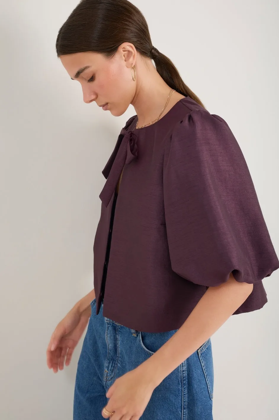 Coral Top - Deep Fig