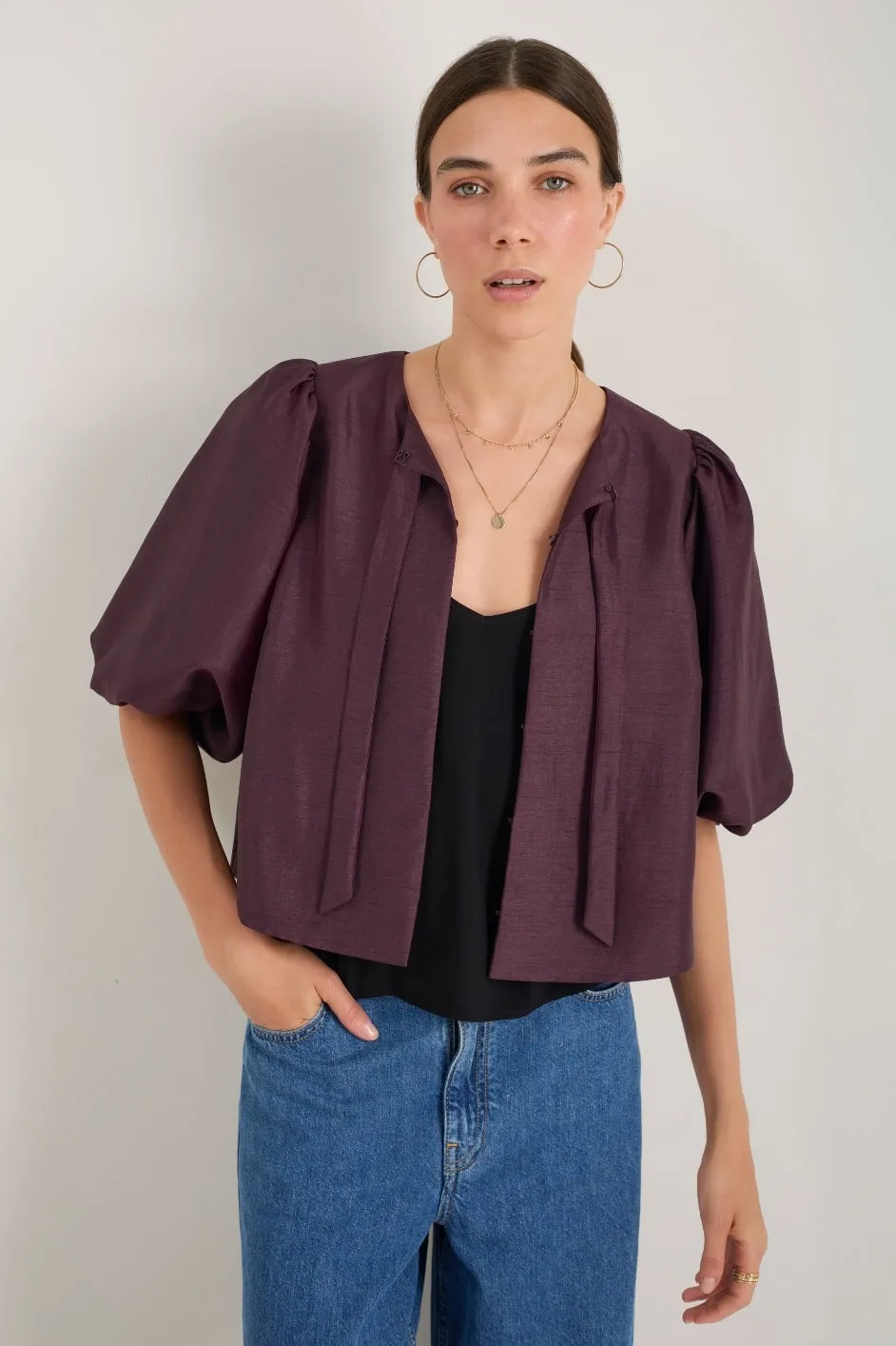 Coral Top - Deep Fig