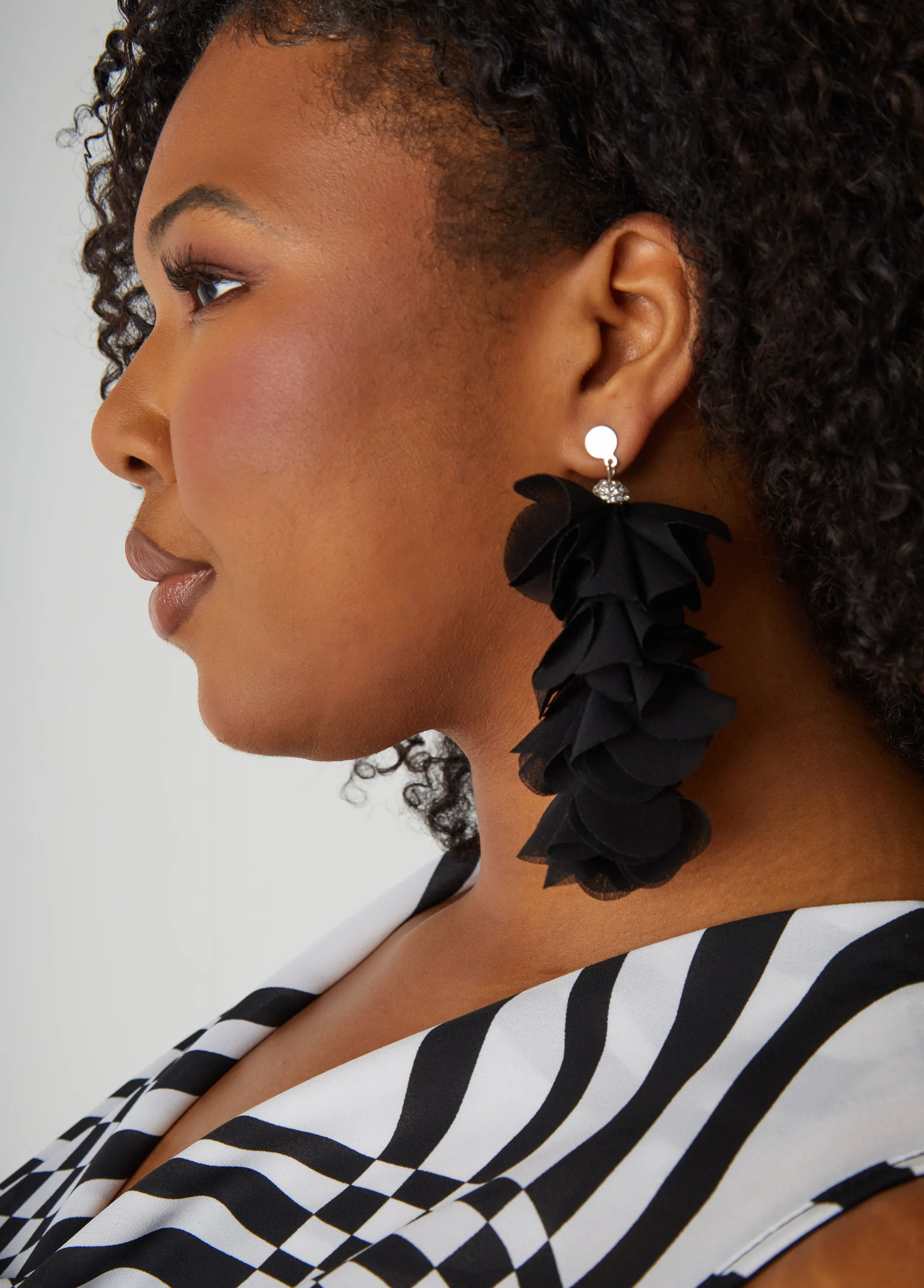 Crystal & Chiffon Earrings