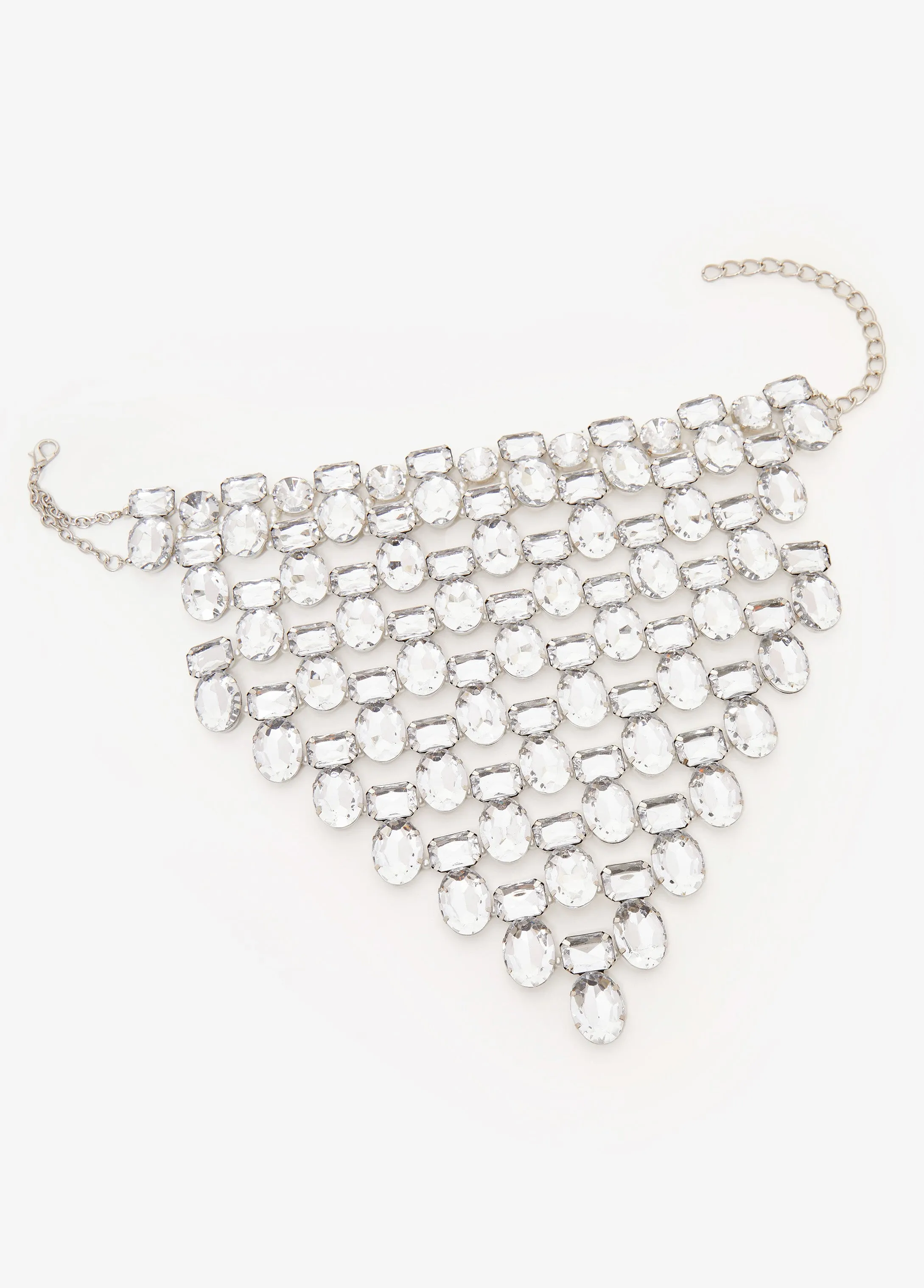 Crystal And Faux Pearl Collar