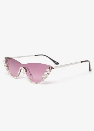 Crystal Cat Eye Sunglasses