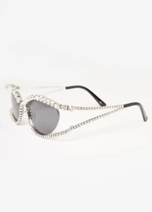Crystal Cutout Cat Eye Sunglasses