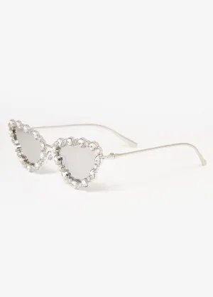 Crystal Tinted Cat Eye Sunglasses