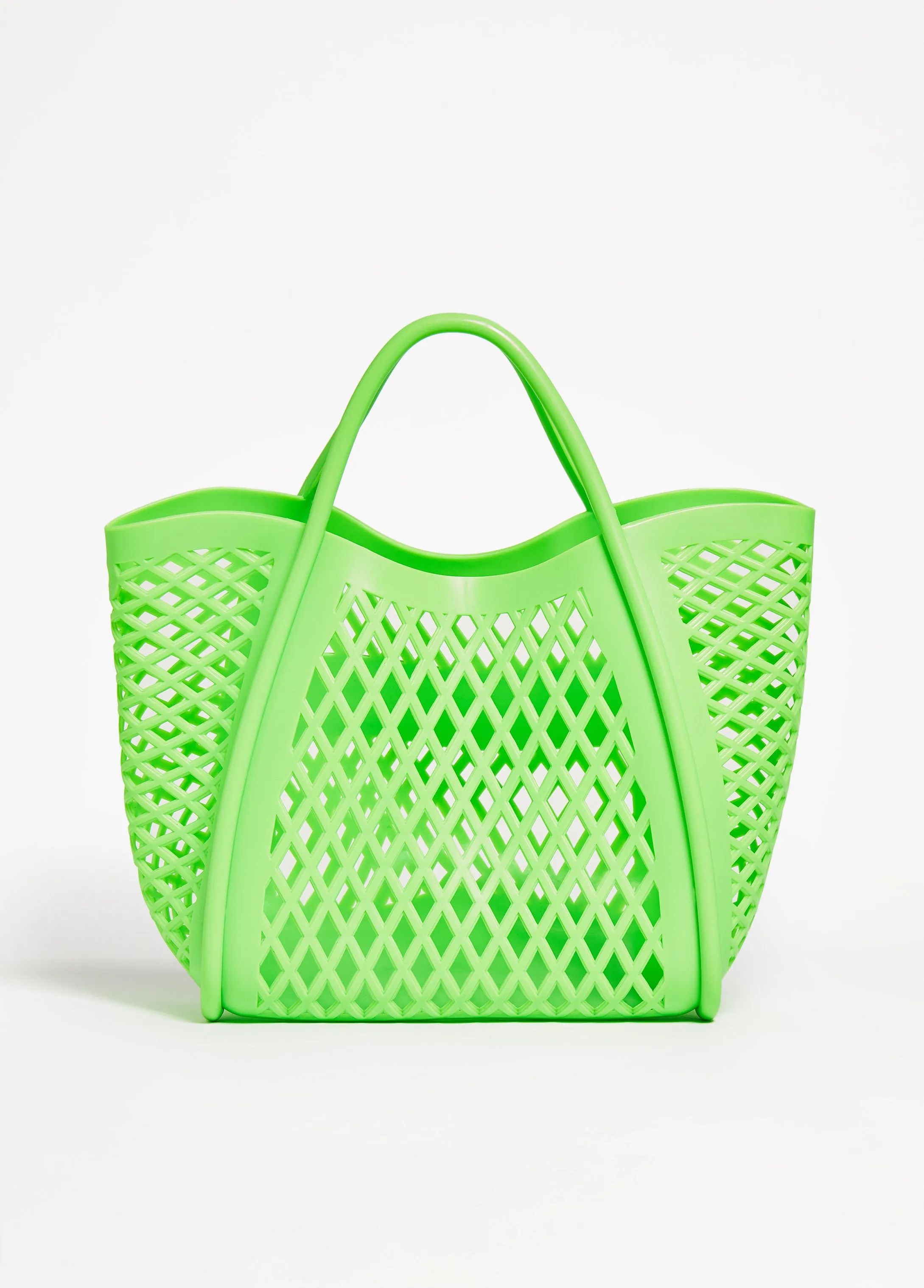 Cutout Rubber Shopping Tote