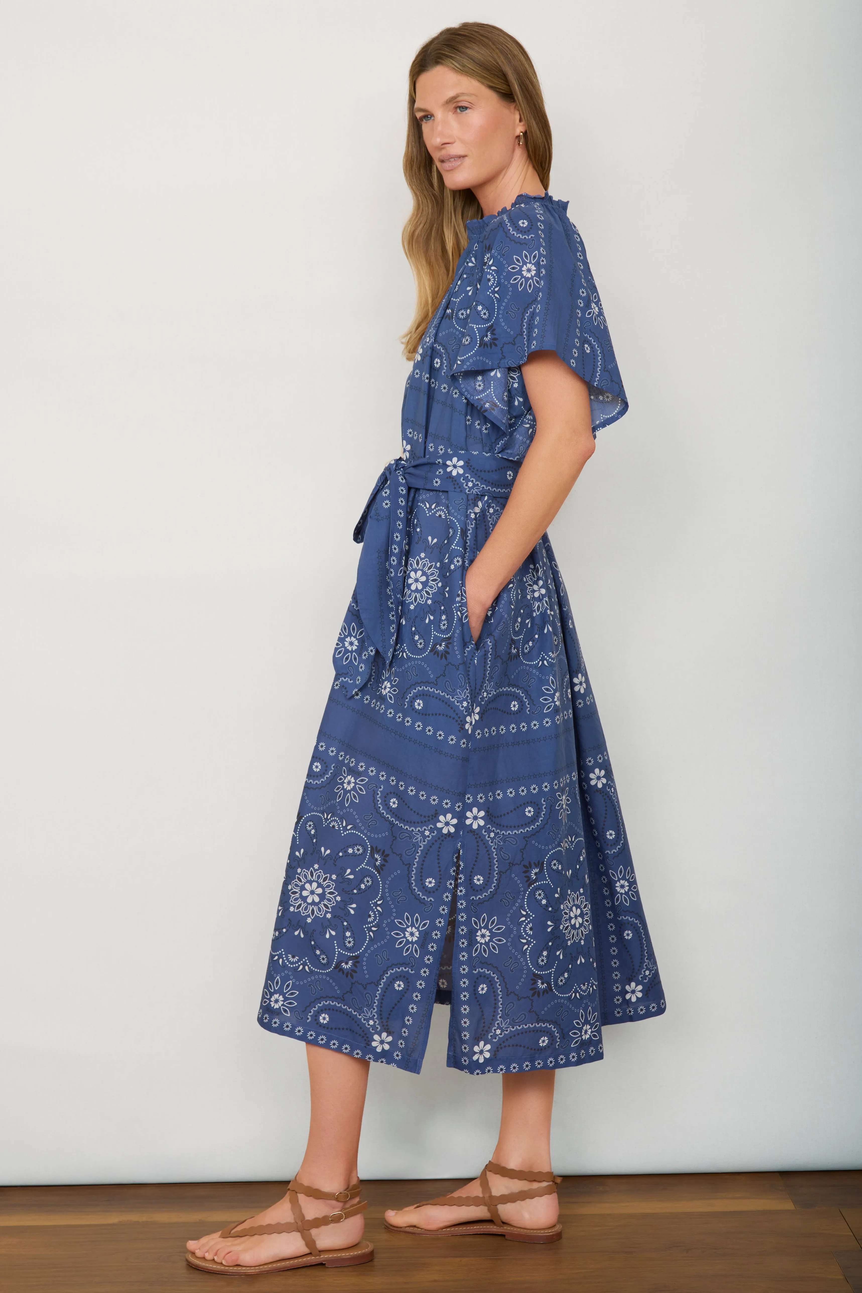 DB X Wyse Terra Dress - Ibiza Blue Bandana