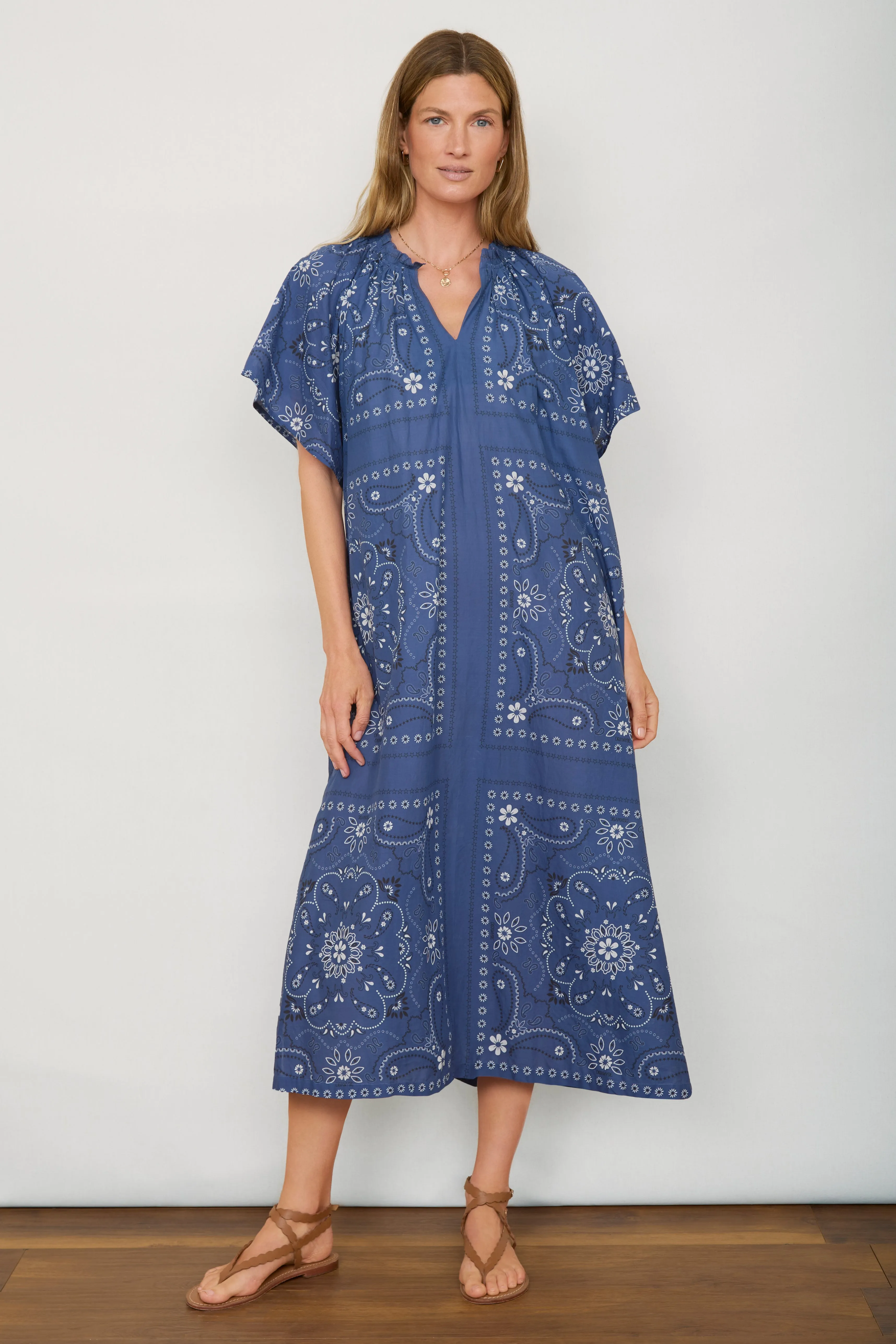 DB X Wyse Terra Dress - Ibiza Blue Bandana