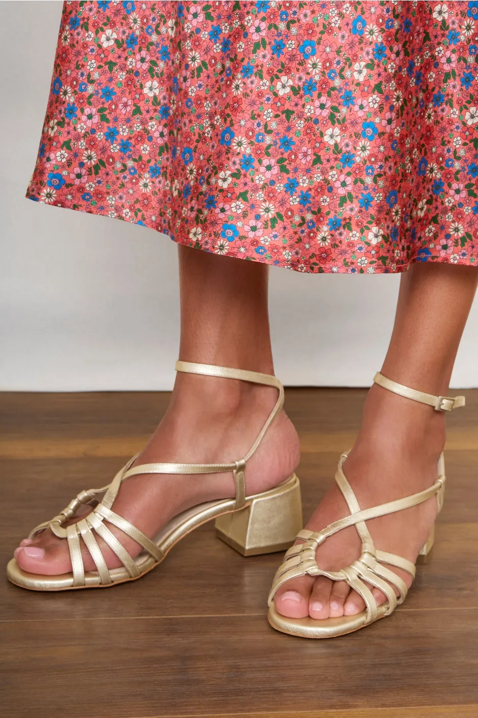 Ella Silk Skirt - Pink Floral