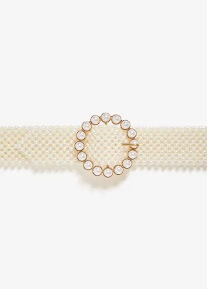 Faux Pearl Waist Belt