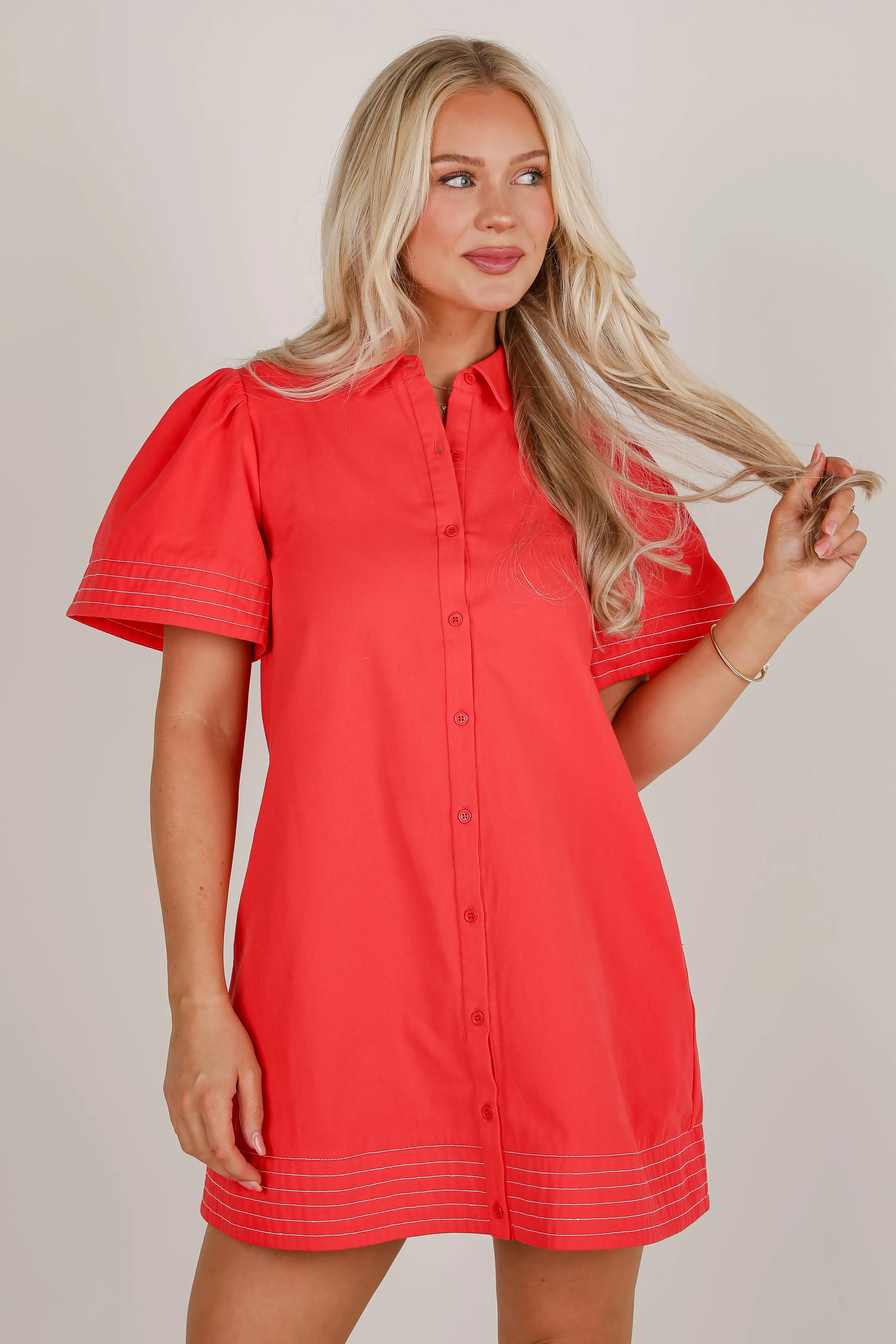 Feeling So Free Red Mini Dress