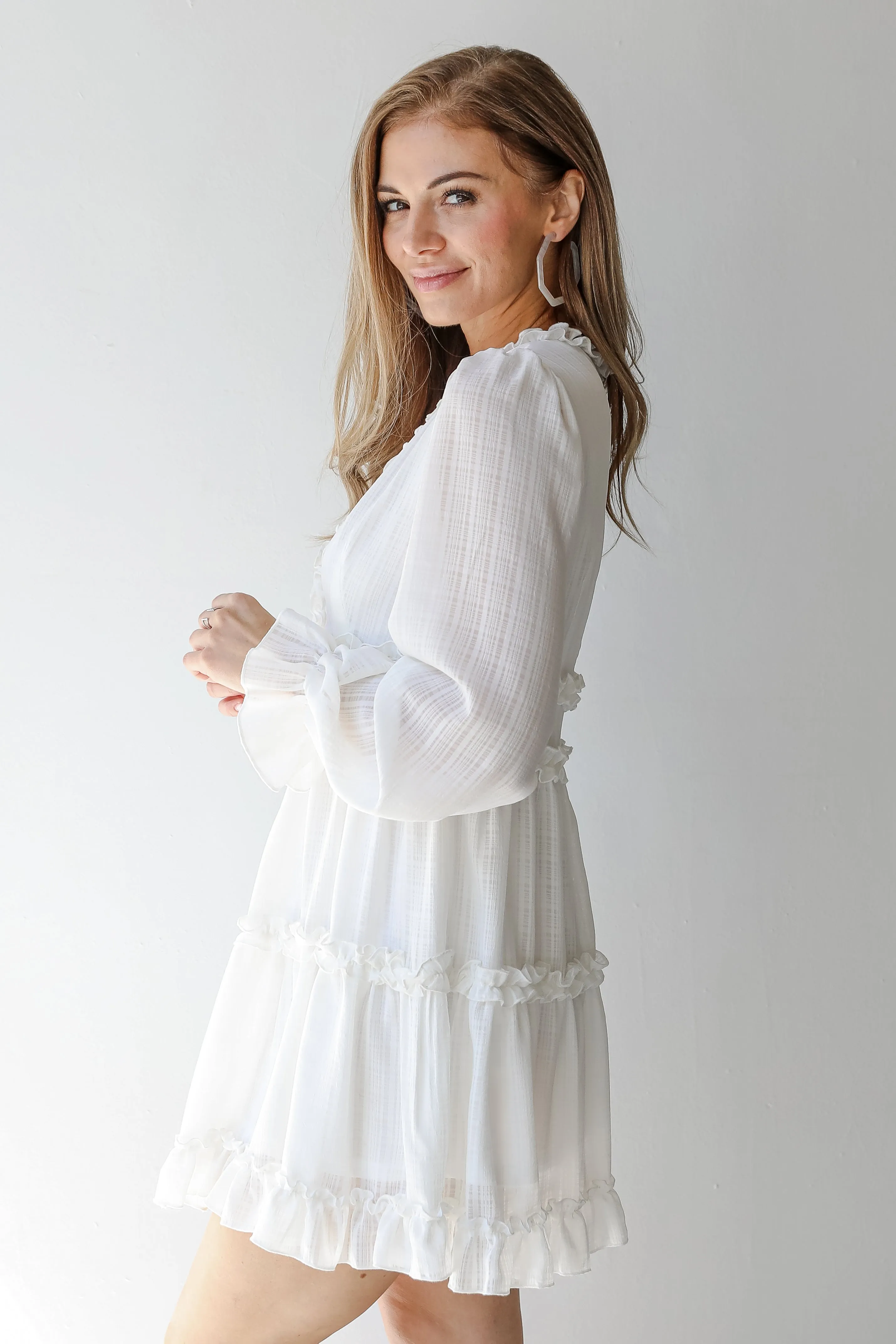 FINAL SALE - Always There For Me Ruffle Mini Dress