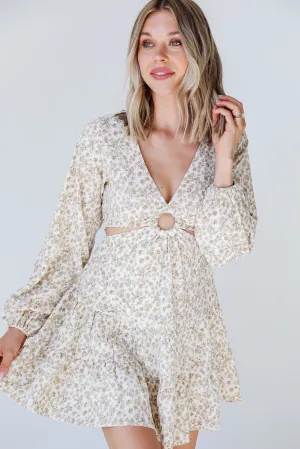 FINAL SALE - Countryside Chic Floral Cutout Mini Dress
