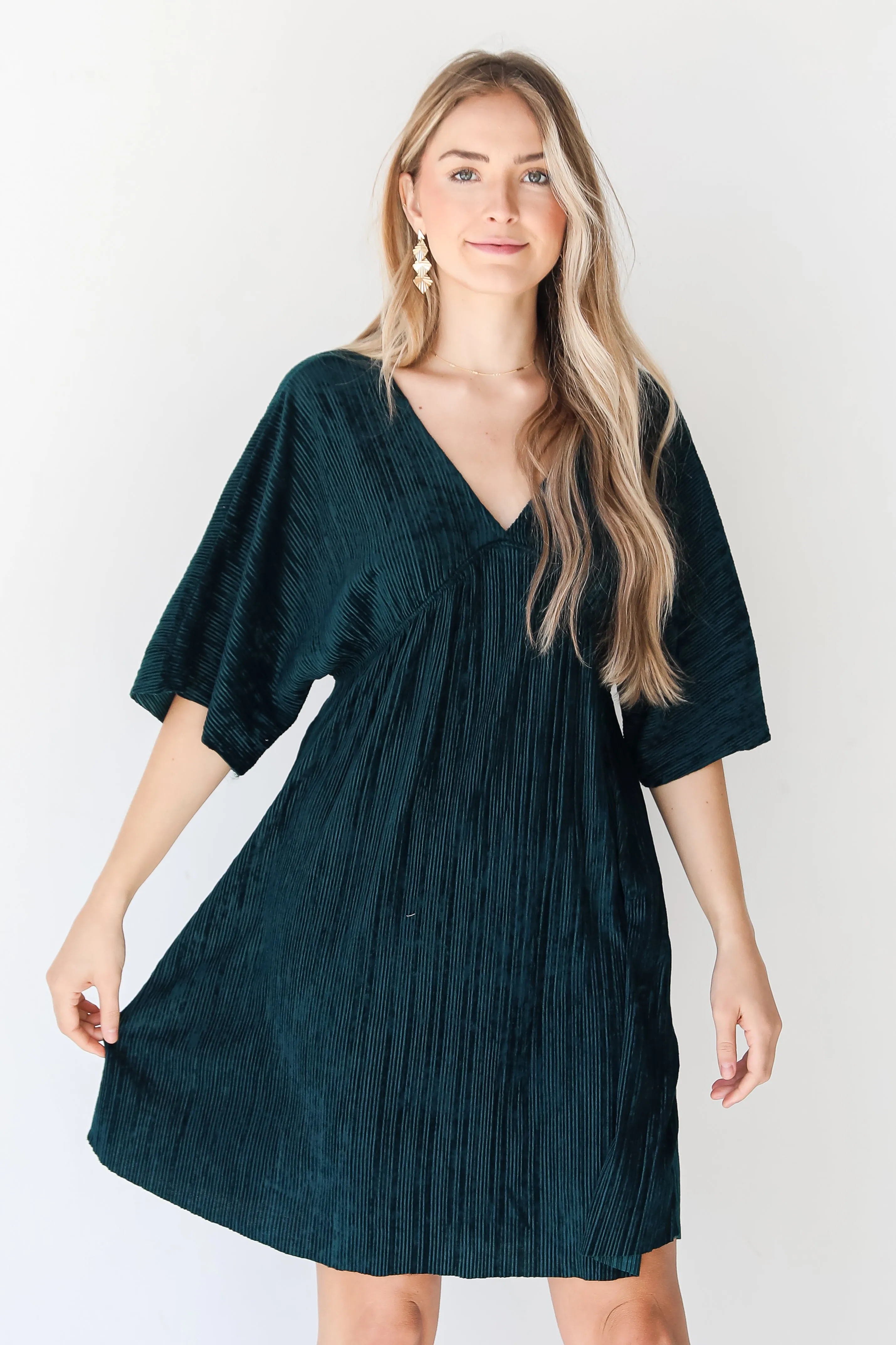 FINAL SALE - Crush On Me Velvet Babydoll Mini Dress