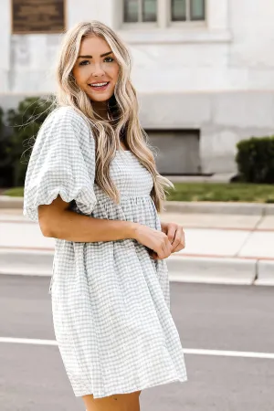 FINAL SALE - Dream Big Daisy Gingham Mini Dress