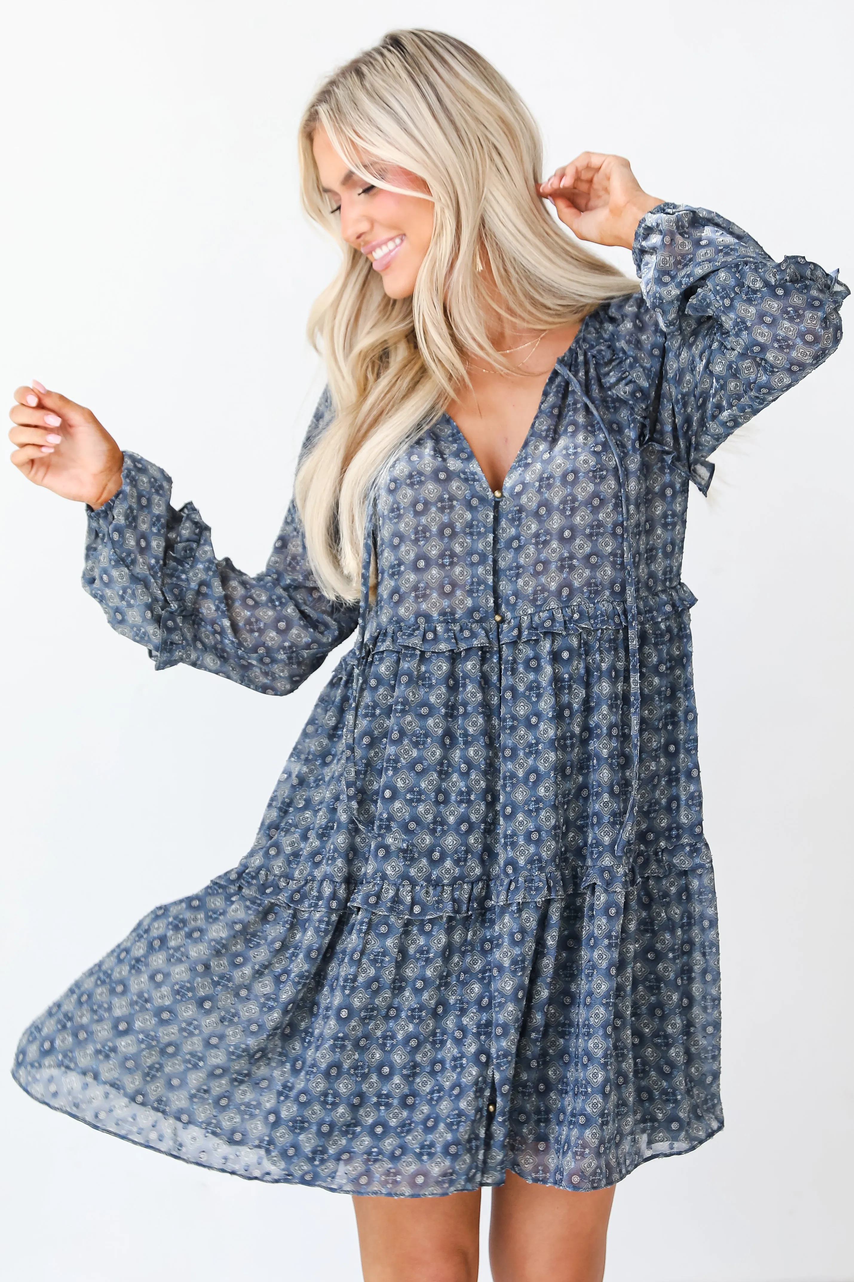 FINAL SALE - Dreamy Entrance Tiered Mini Dress