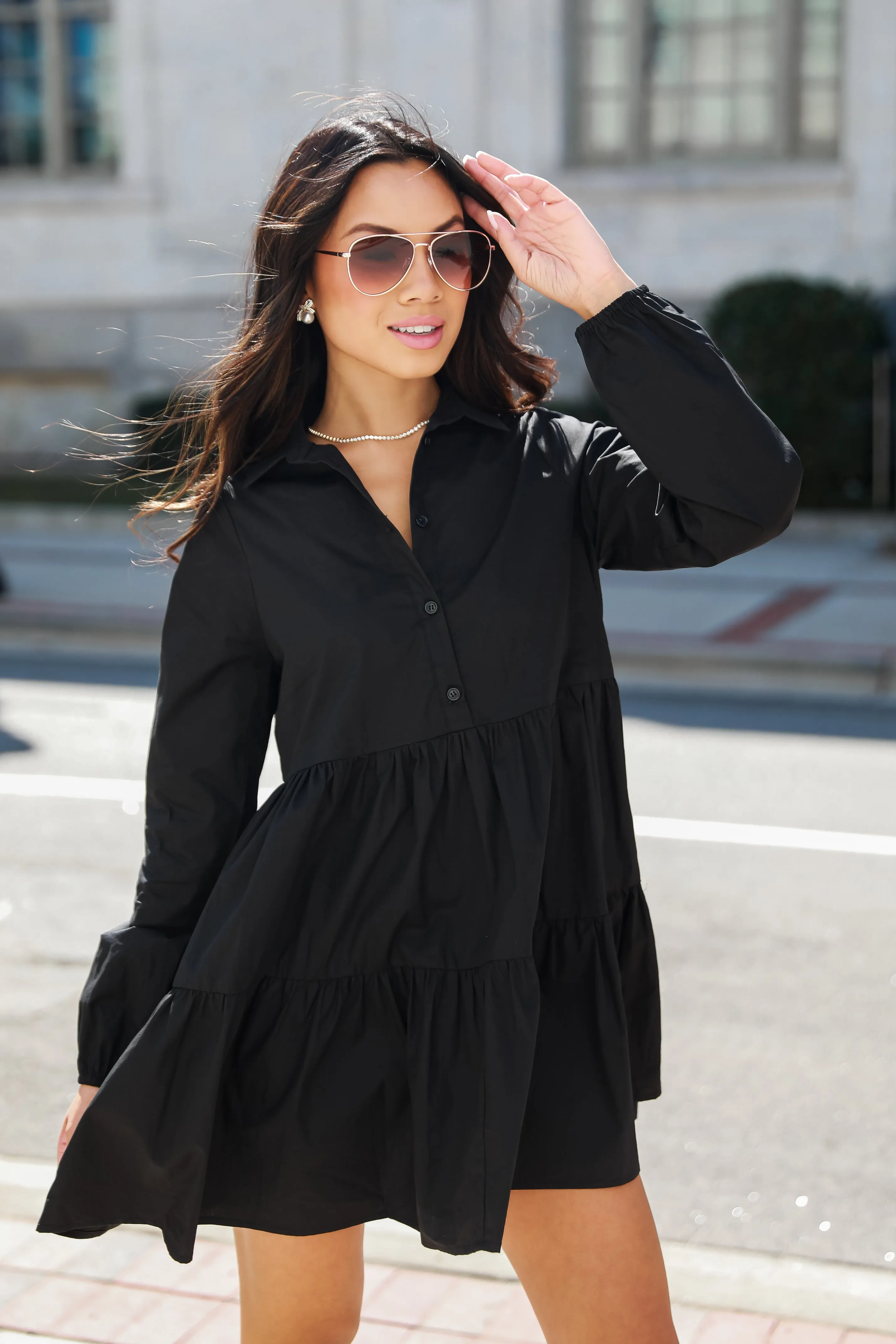 FINAL SALE - Effortlessly Intriguing Tiered Mini Dress