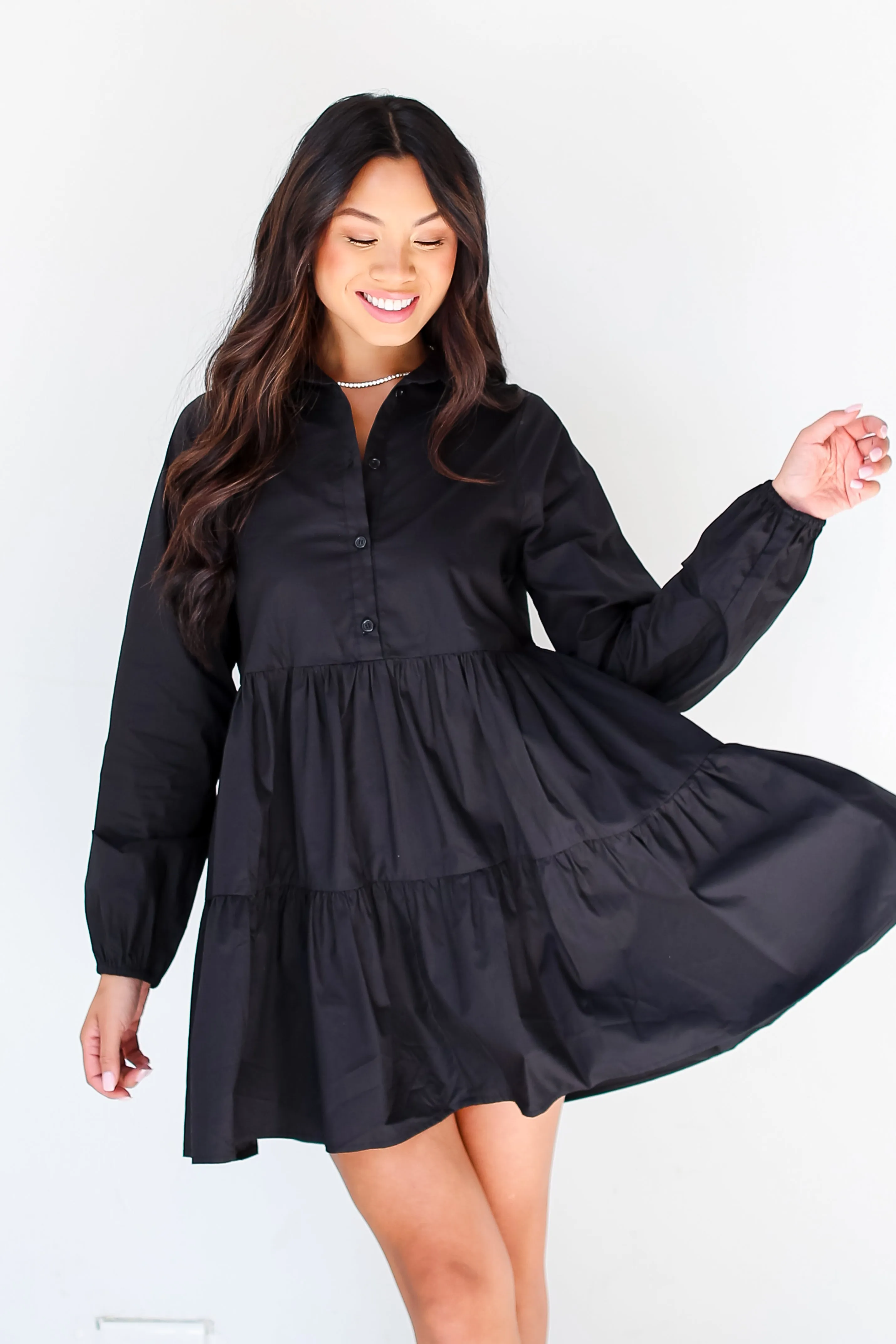 FINAL SALE - Effortlessly Intriguing Tiered Mini Dress