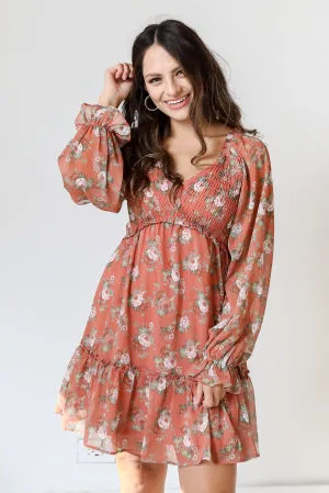 FINAL SALE - Endearing Heart Floral Mini Dress