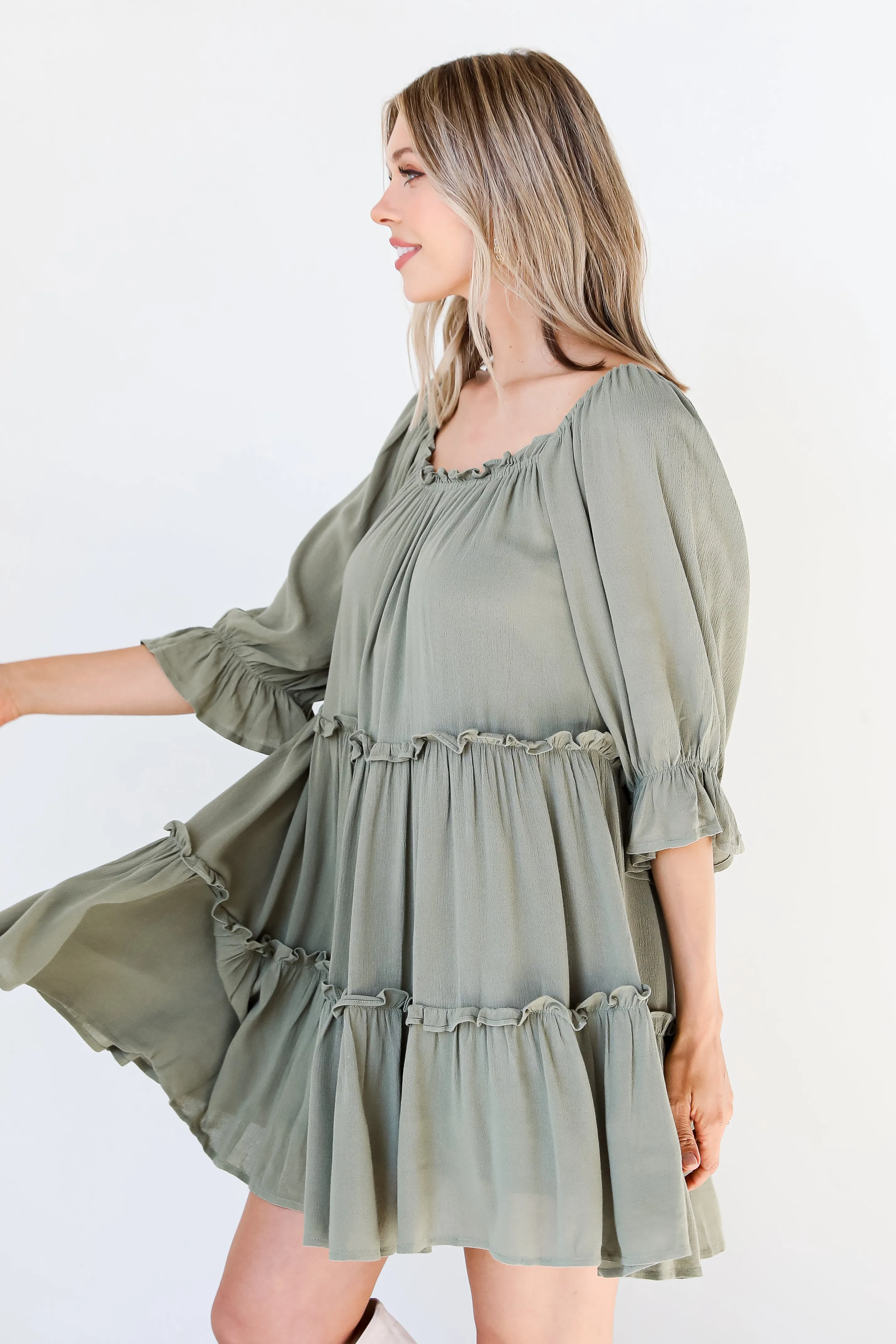 FINAL SALE - Endearing Love Tiered Mini Dress