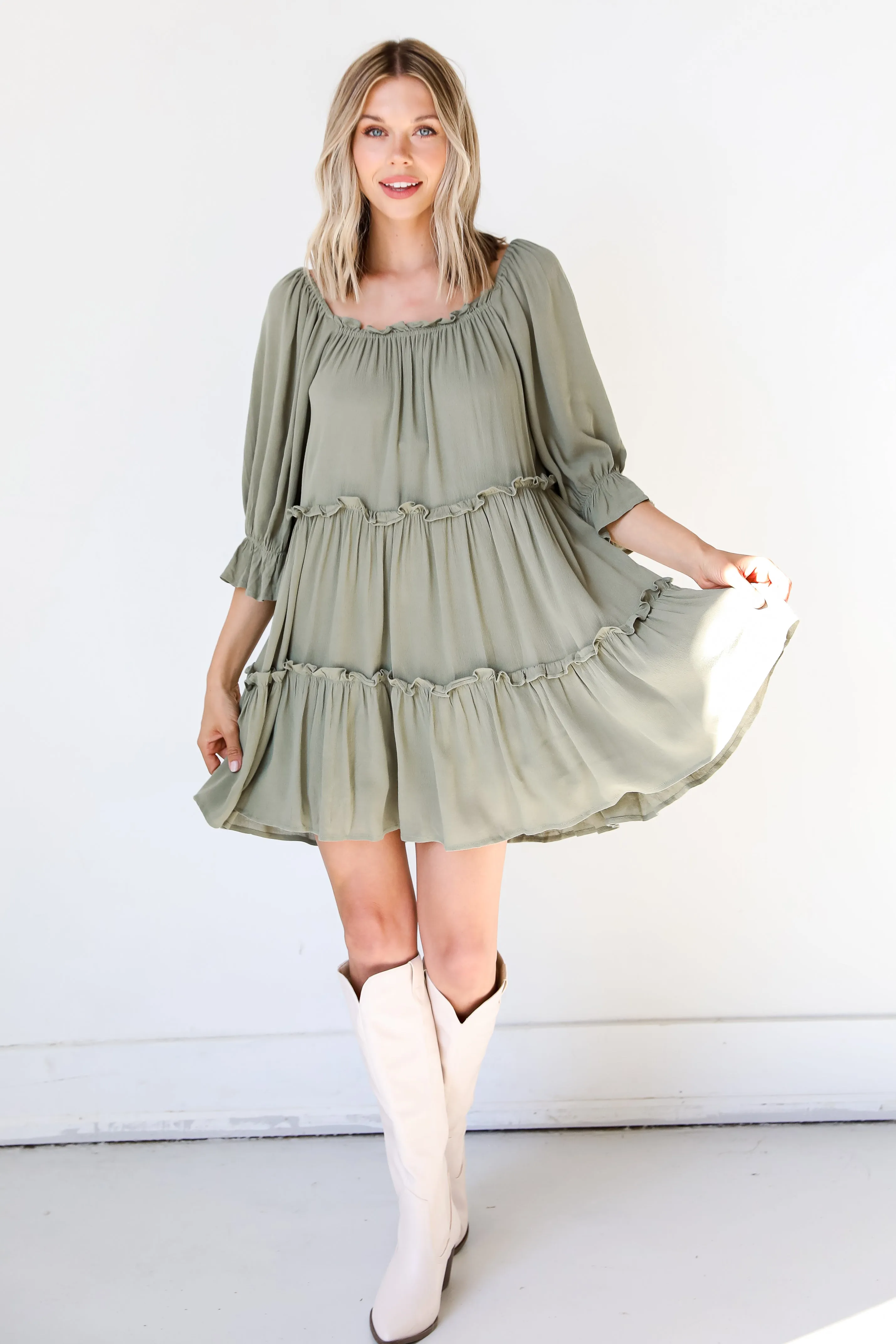 FINAL SALE - Endearing Love Tiered Mini Dress