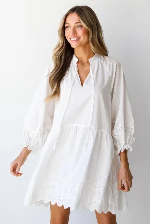 FINAL SALE - Feeling Romantic Tiered Eyelet Mini Dress