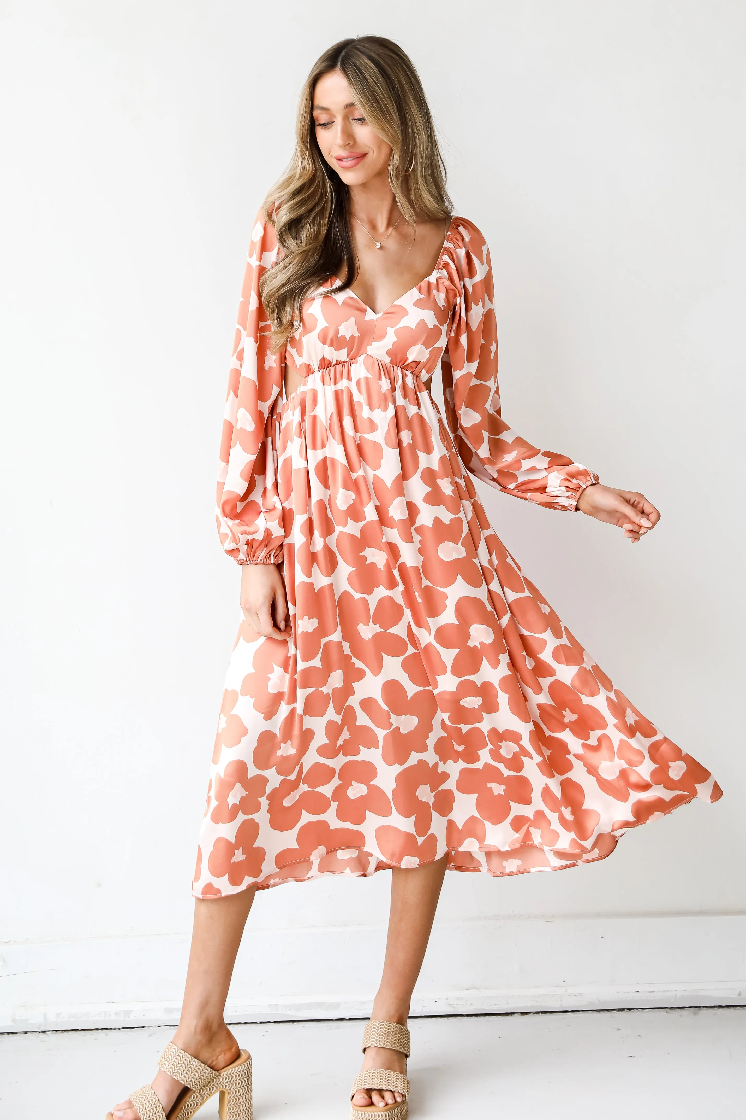 FINAL SALE - Feeling Sweet Floral Midi Dress