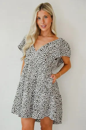 FINAL SALE - Fierce Look Leopard Tiered Mini Dress
