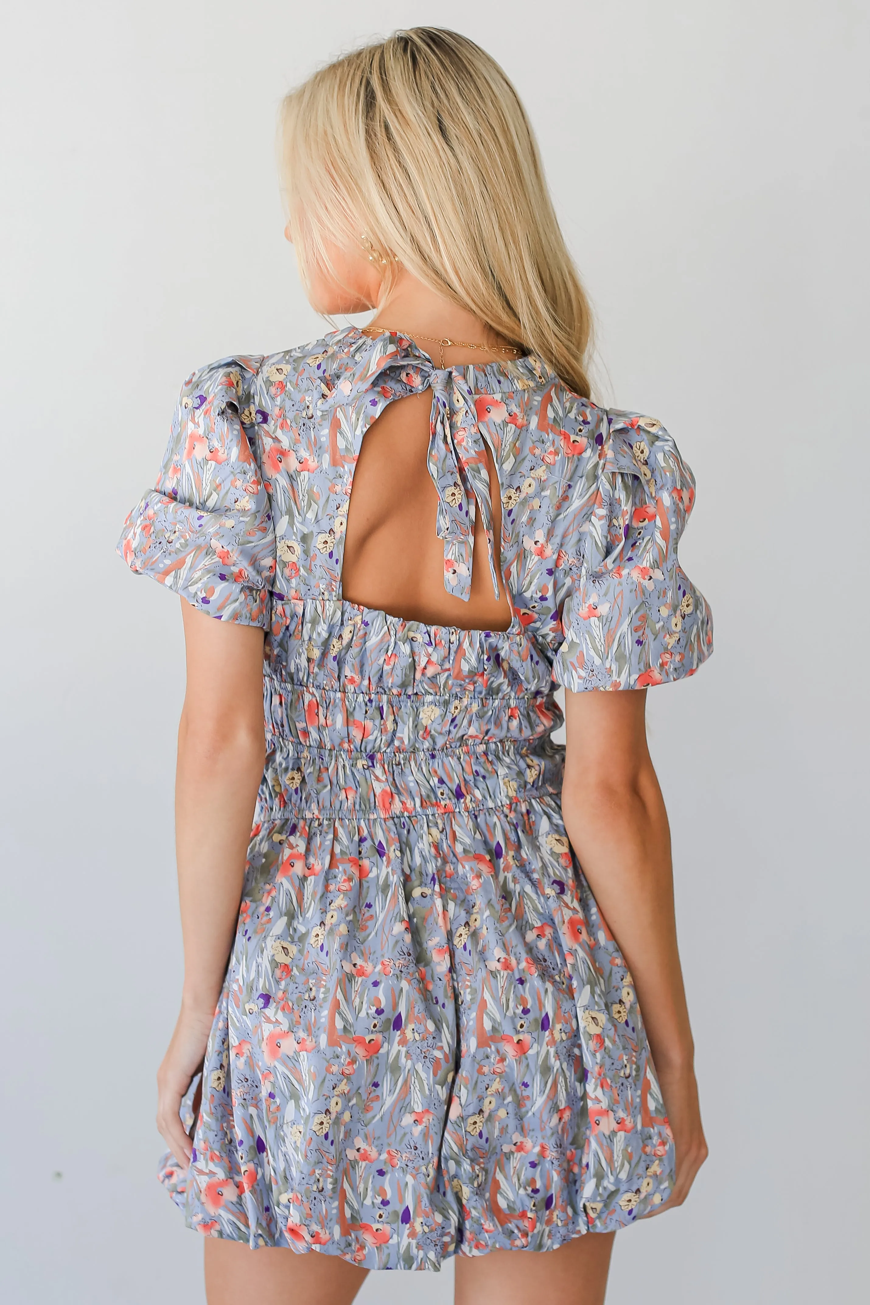 FINAL SALE - Garden Of Romance Floral Bubble Mini Dress