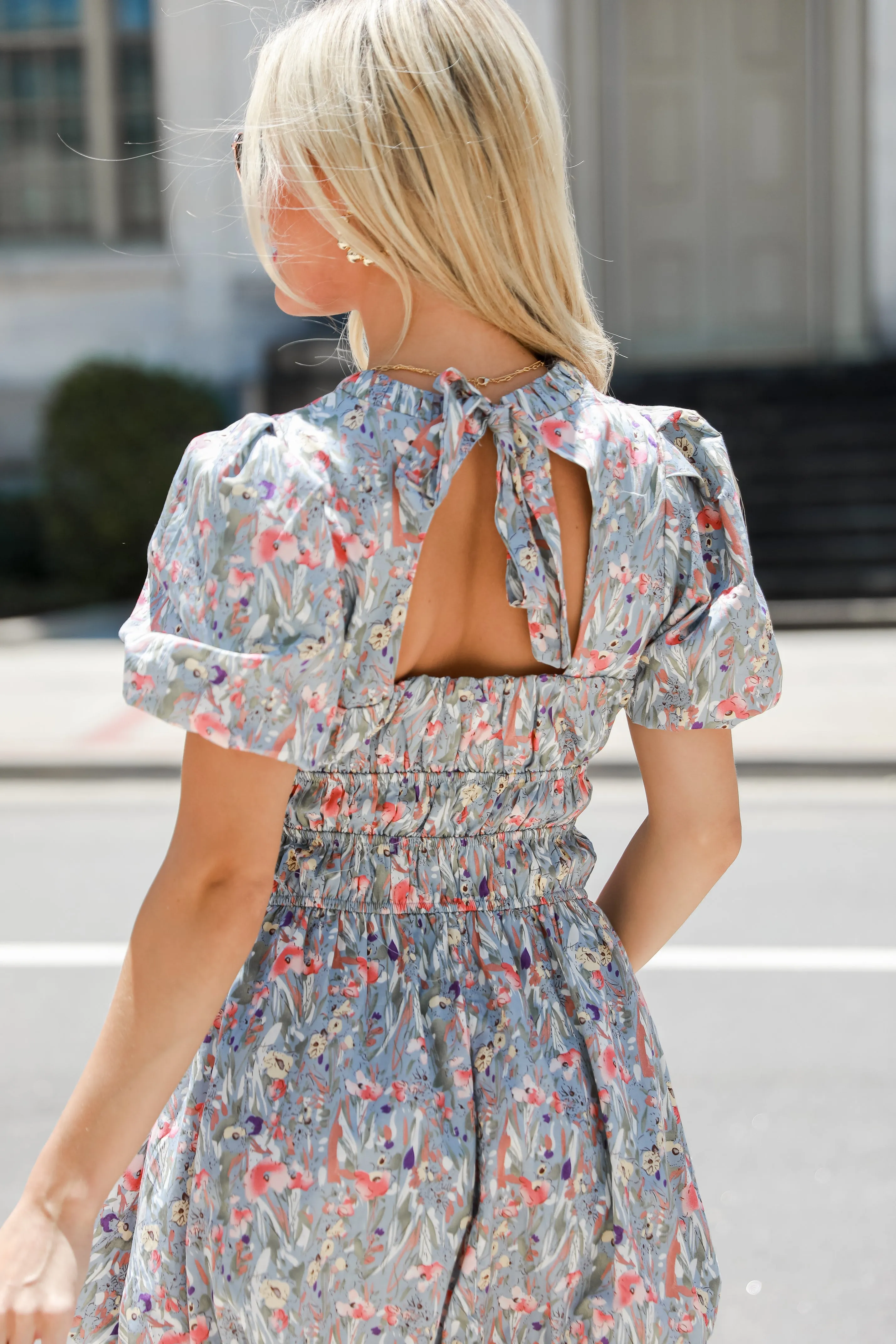 FINAL SALE - Garden Of Romance Floral Bubble Mini Dress