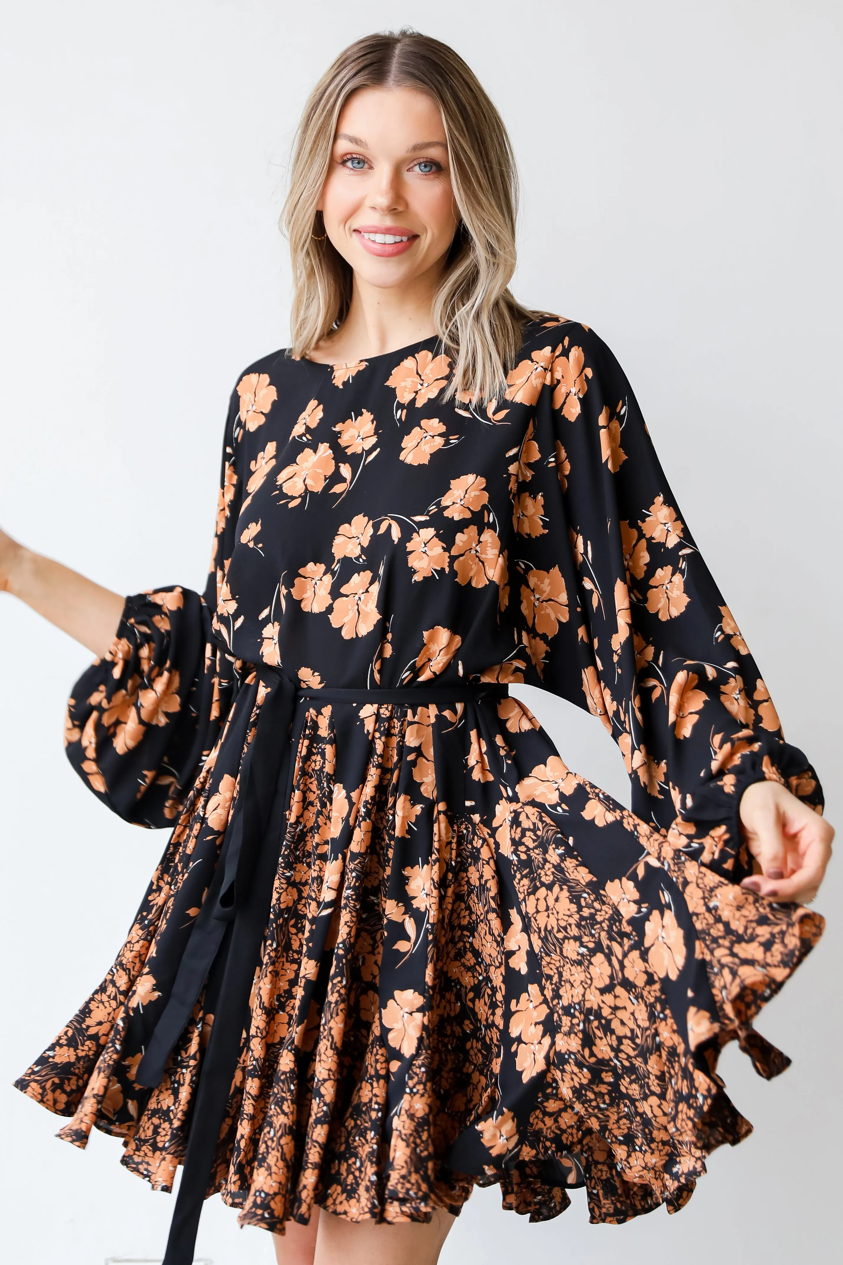 FINAL SALE - Gettin' Flirty Floral Mini Dress