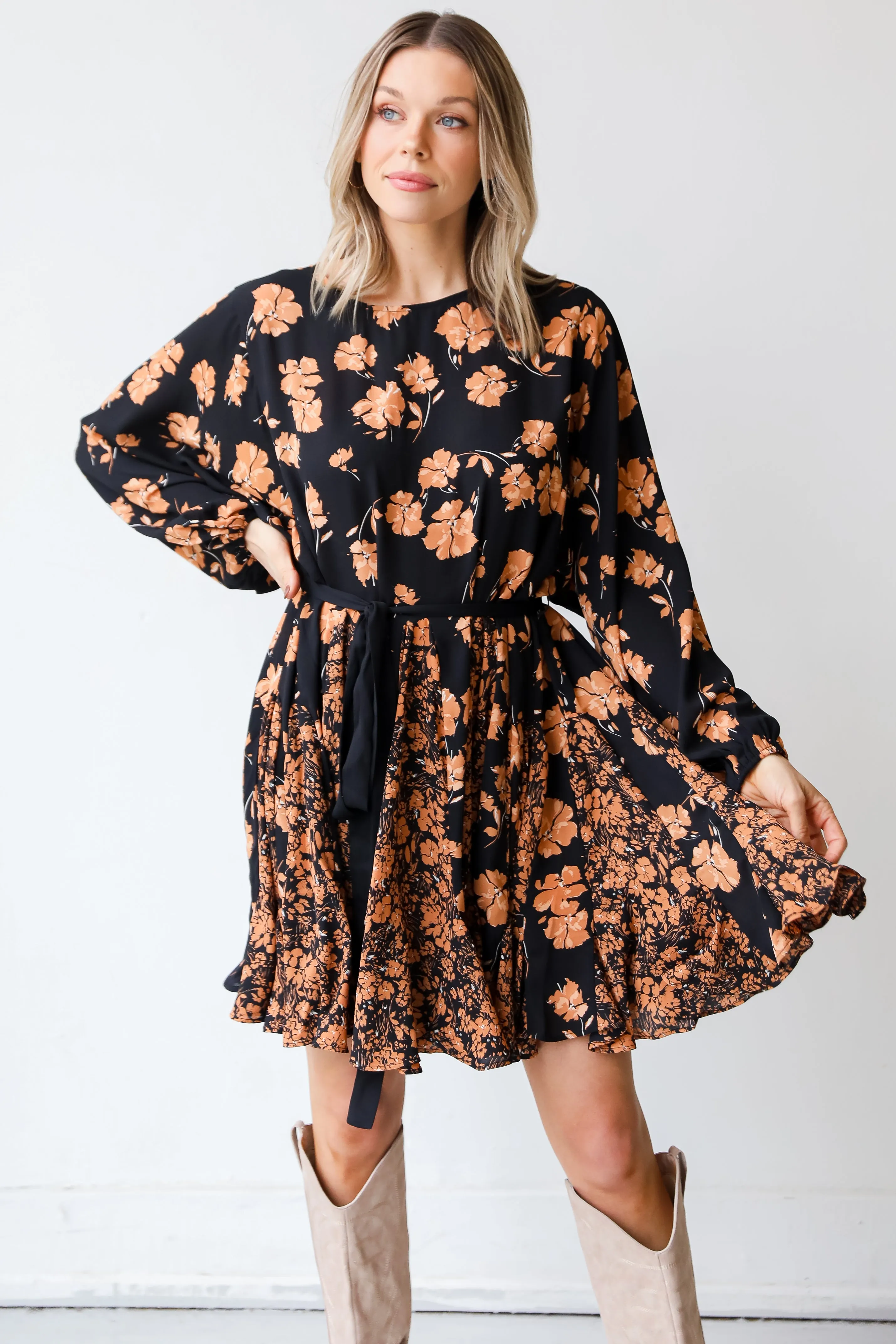 FINAL SALE - Gettin' Flirty Floral Mini Dress