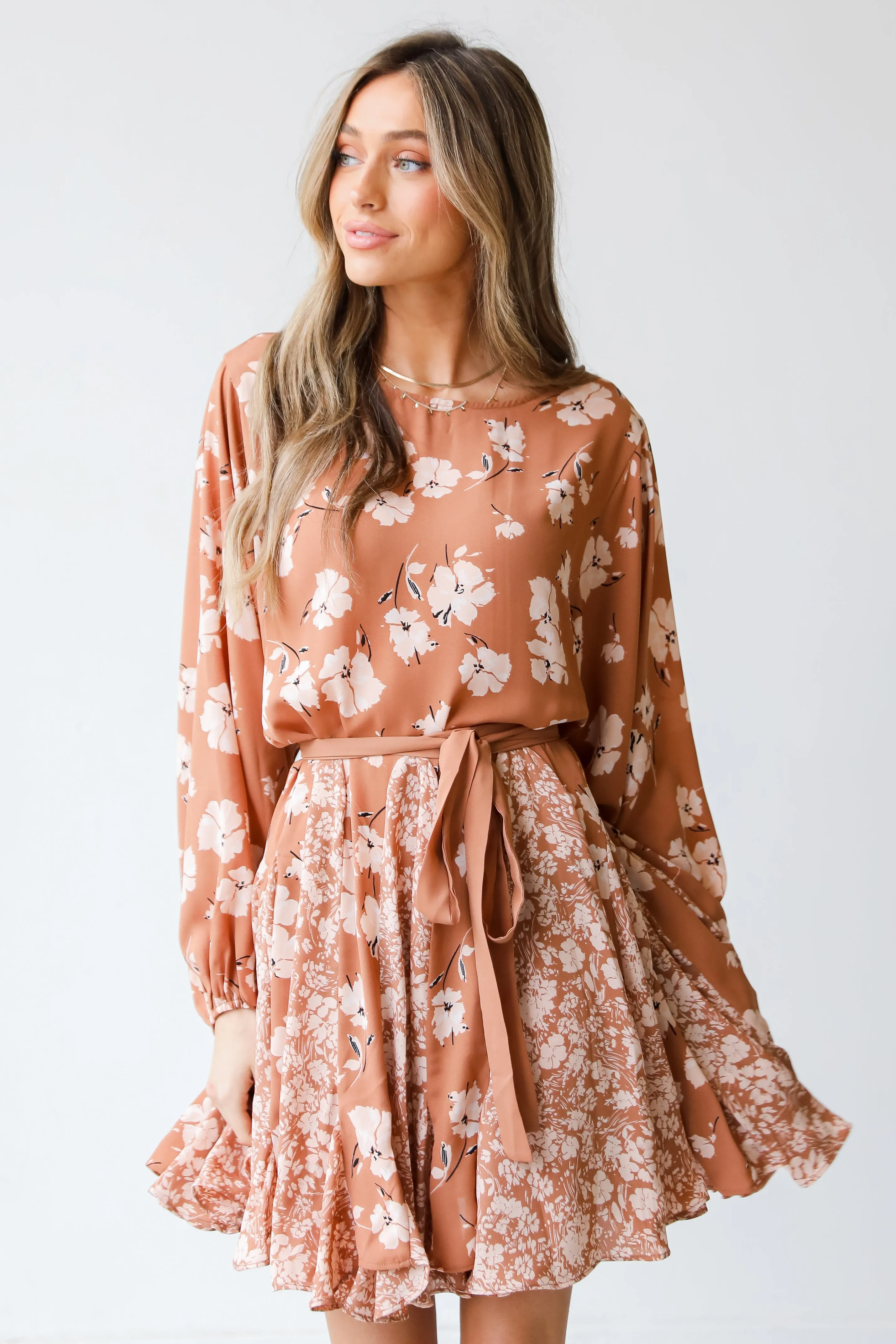 FINAL SALE - Gettin' Flirty Floral Mini Dress