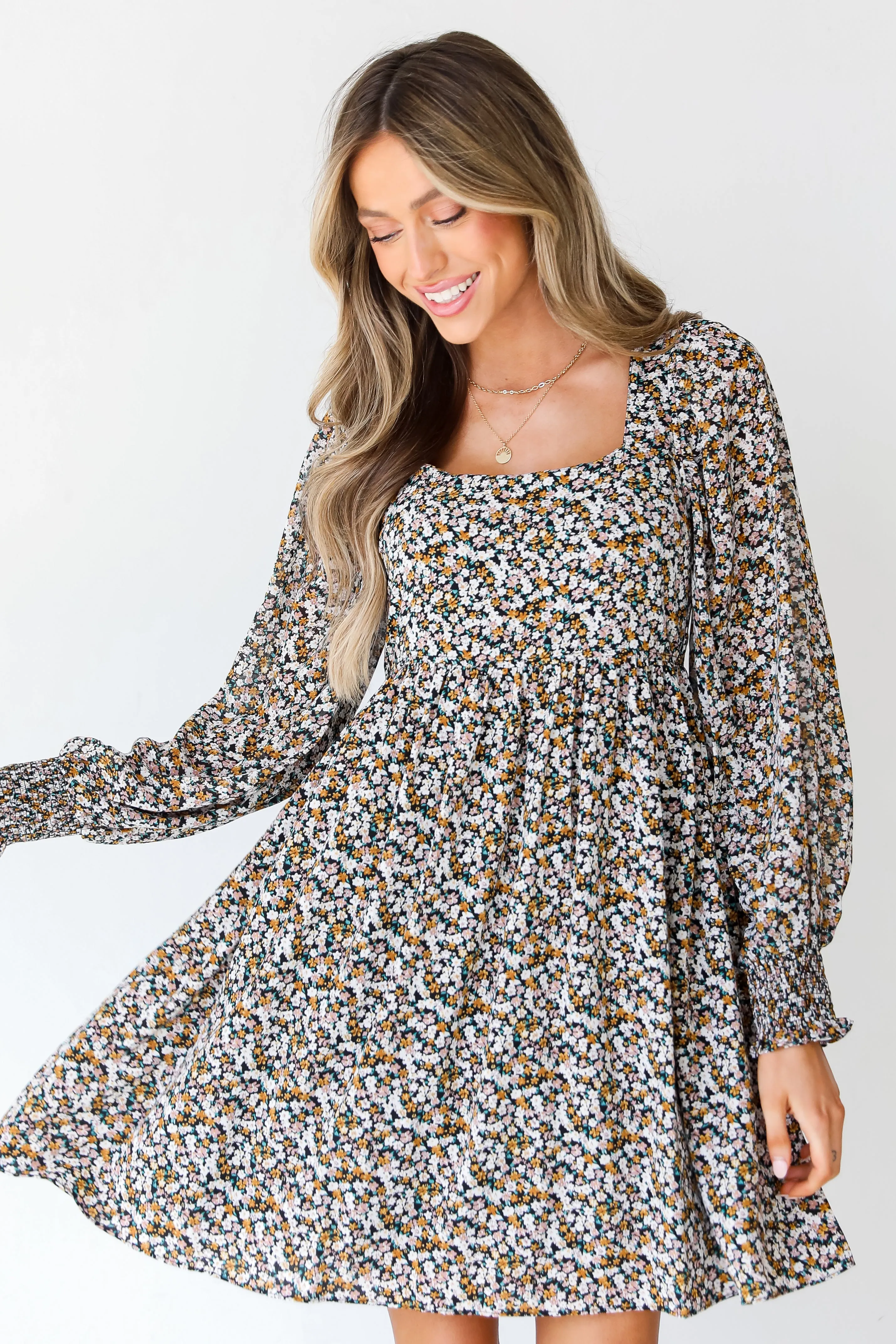 FINAL SALE - Happy Feelings Floral Mini Dress