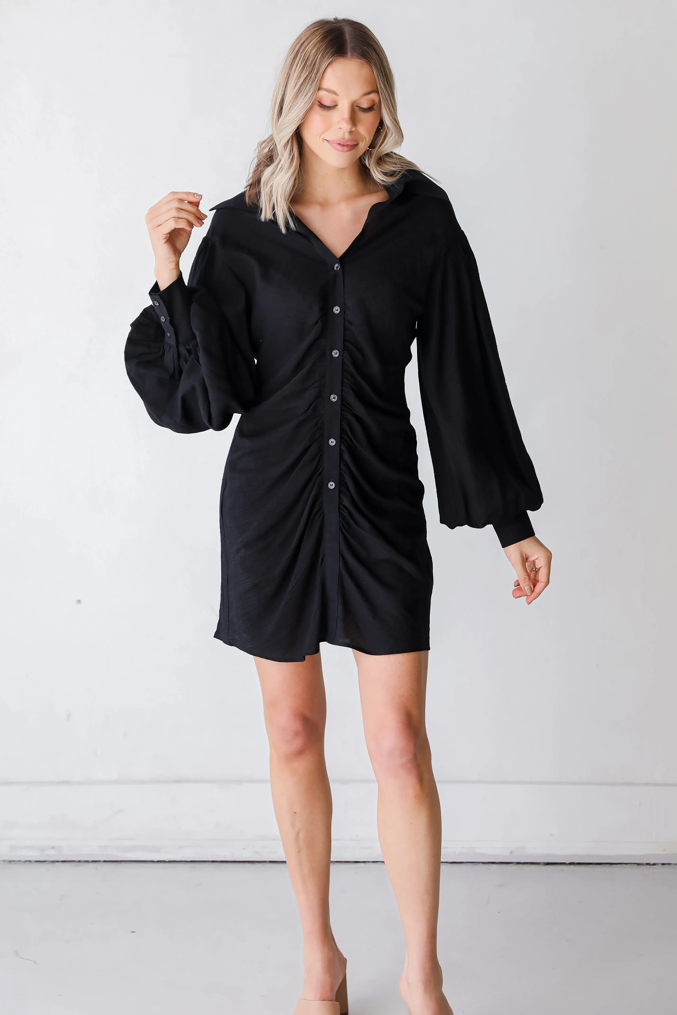 FINAL SALE - Highly Favored Ruched Mini Dress