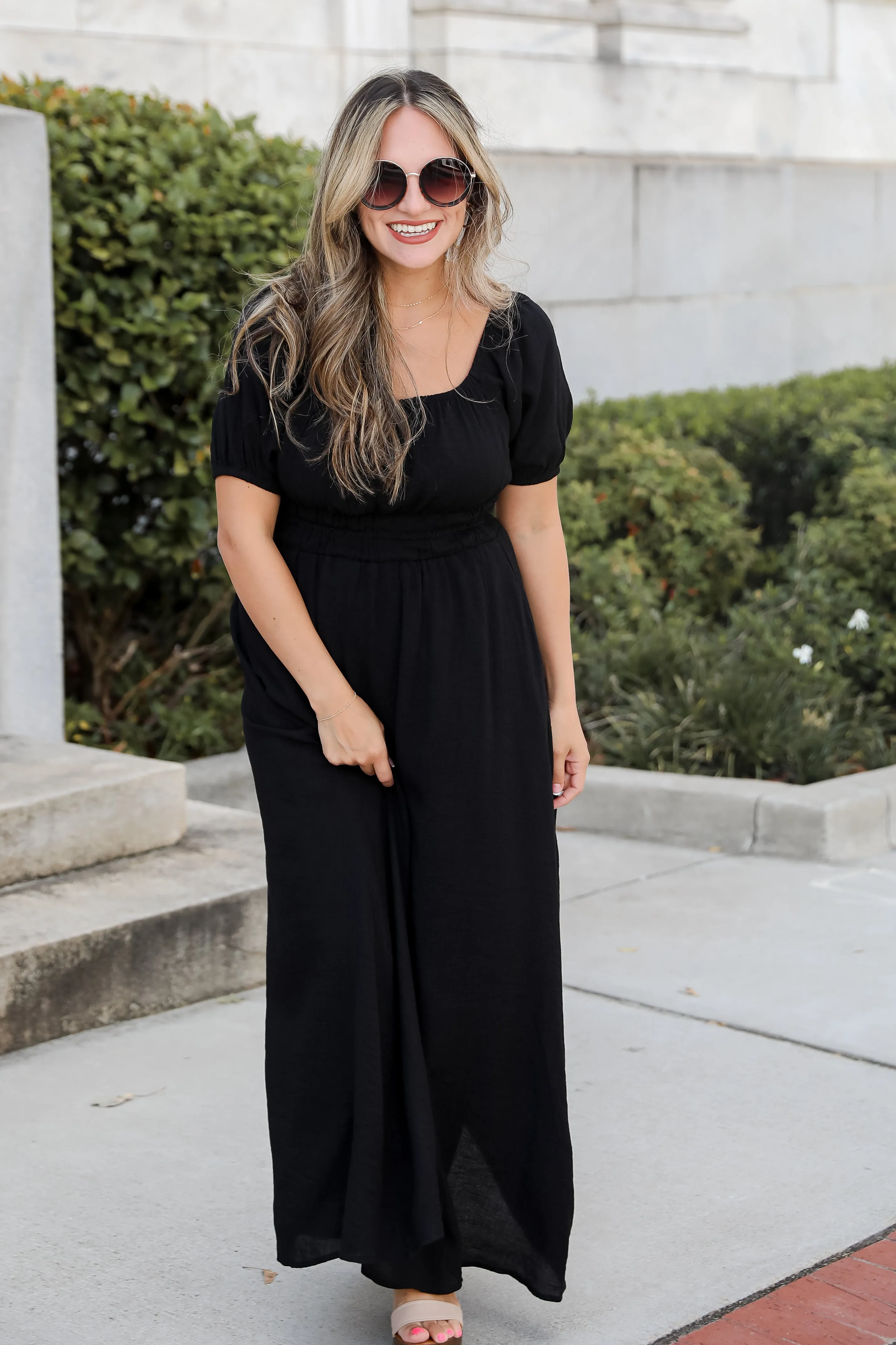 FINAL SALE - Instinctually Flirty Black Maxi Dress