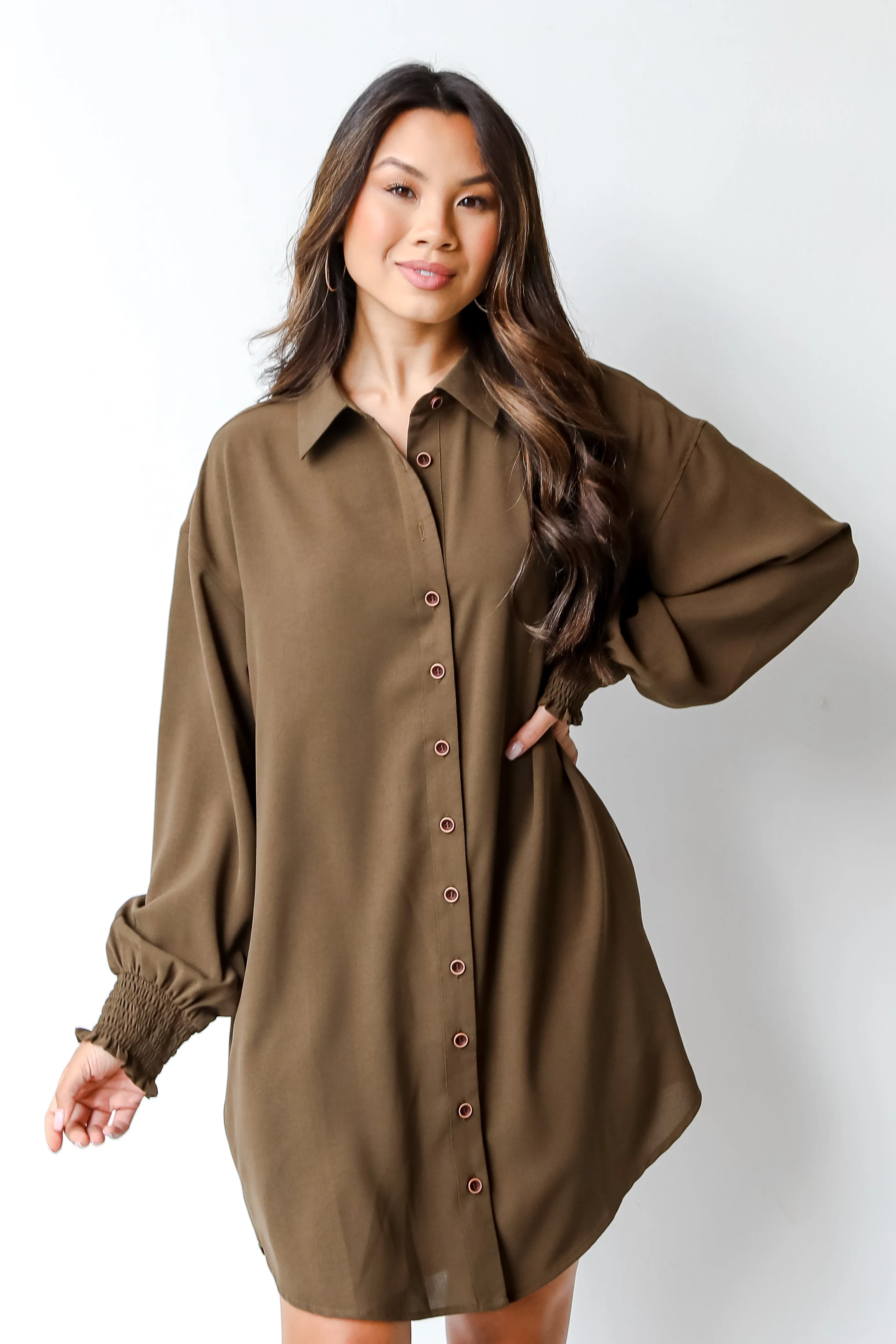 FINAL SALE - Love In Your Eyes Shirt Dress